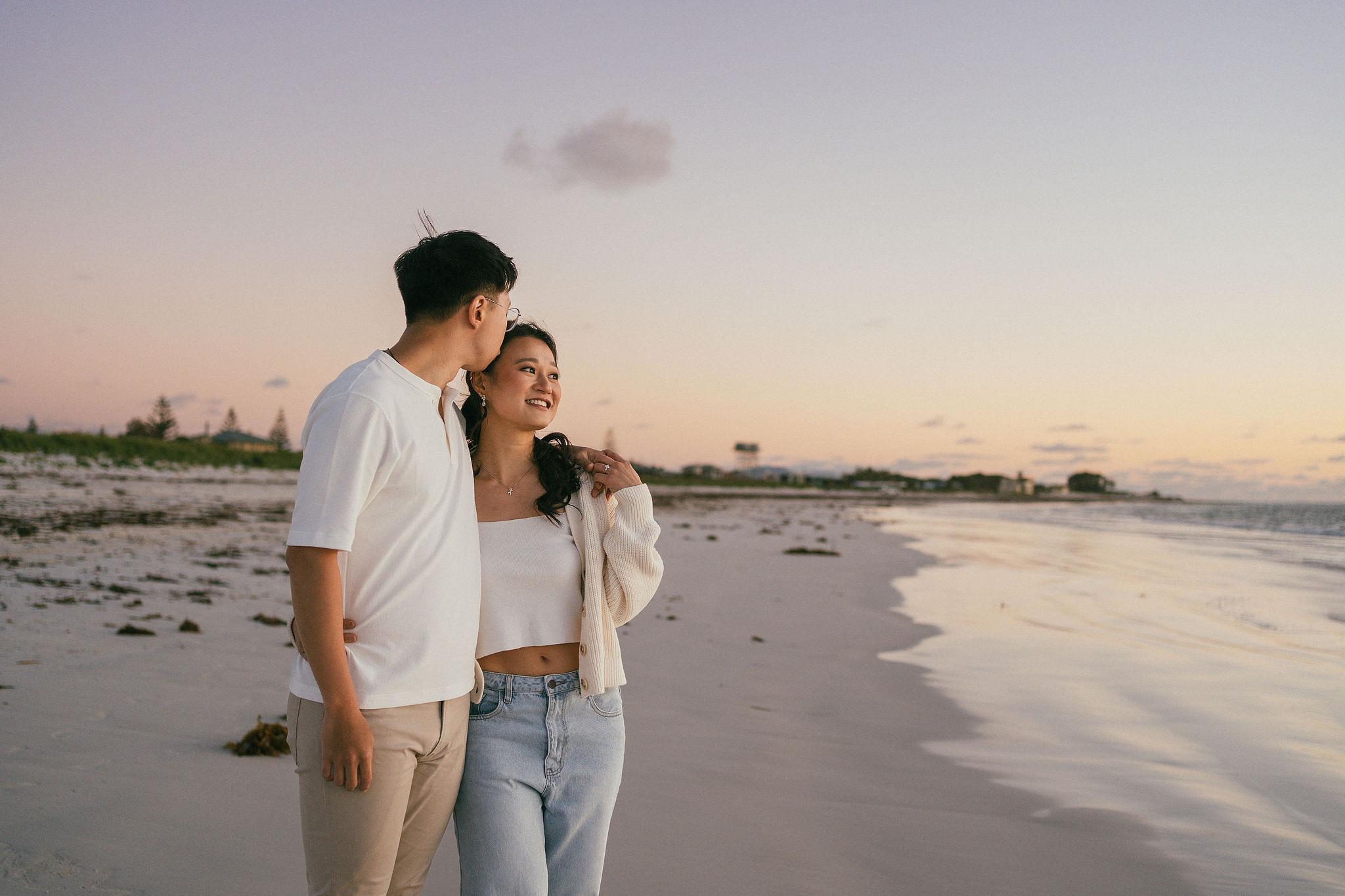 Perth Pre-Wedding Photoshoot | Wanneroo Pines, Yanchep National Park, Lancelin & Lancelin Beach at Lancelin Beach pre-wedding photo