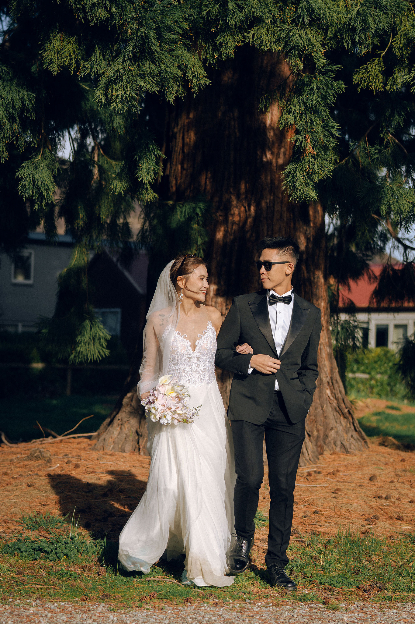 New Zealand Pre-Wedding Photoshoot | Queenstown, Lake Wakatipu, Skippers Canyon & Arrowtown at Arrowtown Hut and Woods pre-wedding photo