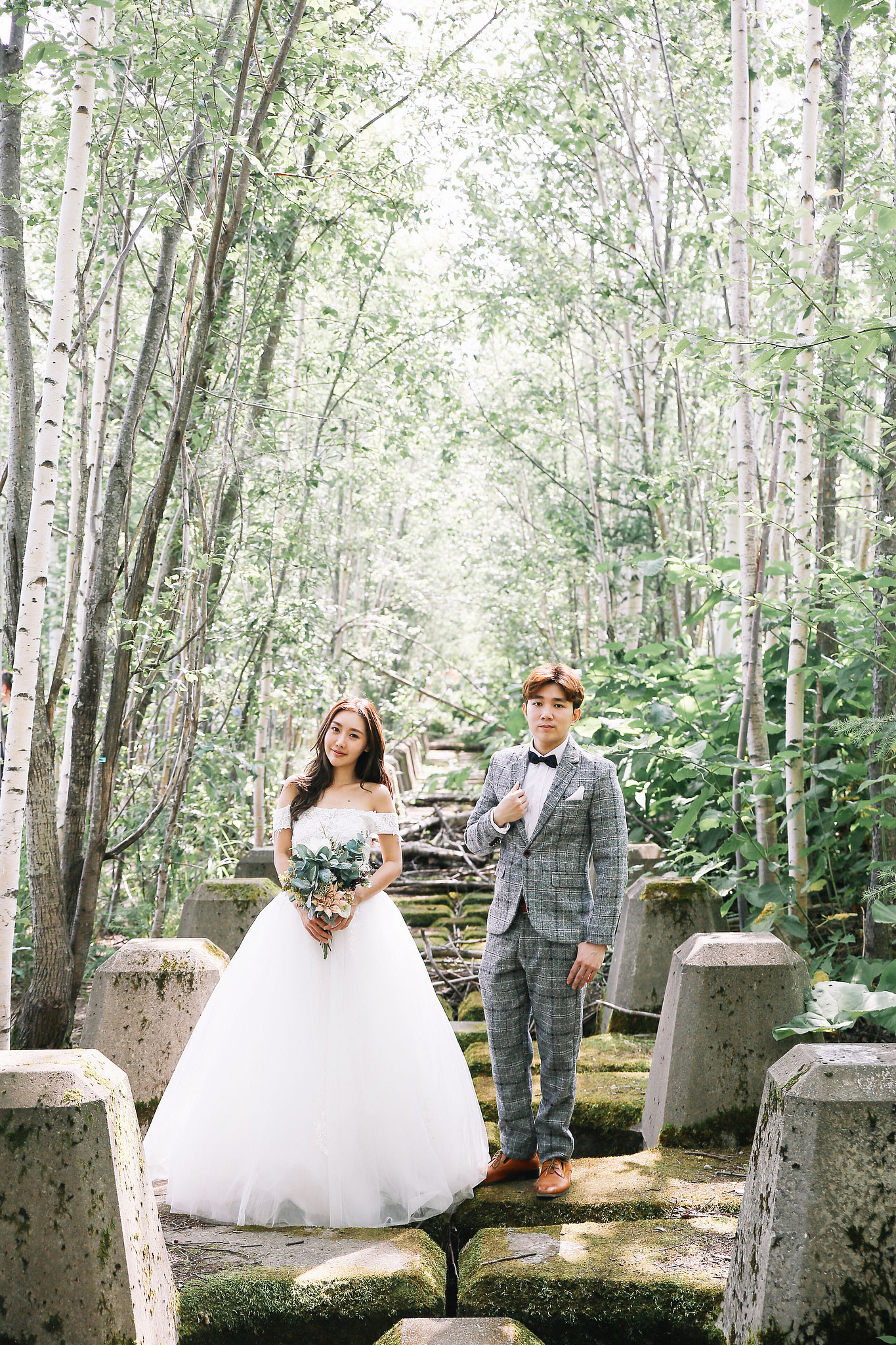 Photographer In Hokkaido: Pre-Wedding Photoshoot At Blue Pond And Saika No Sato Flower Farm at Blue Pond & Lavender Park pre-wedding photo