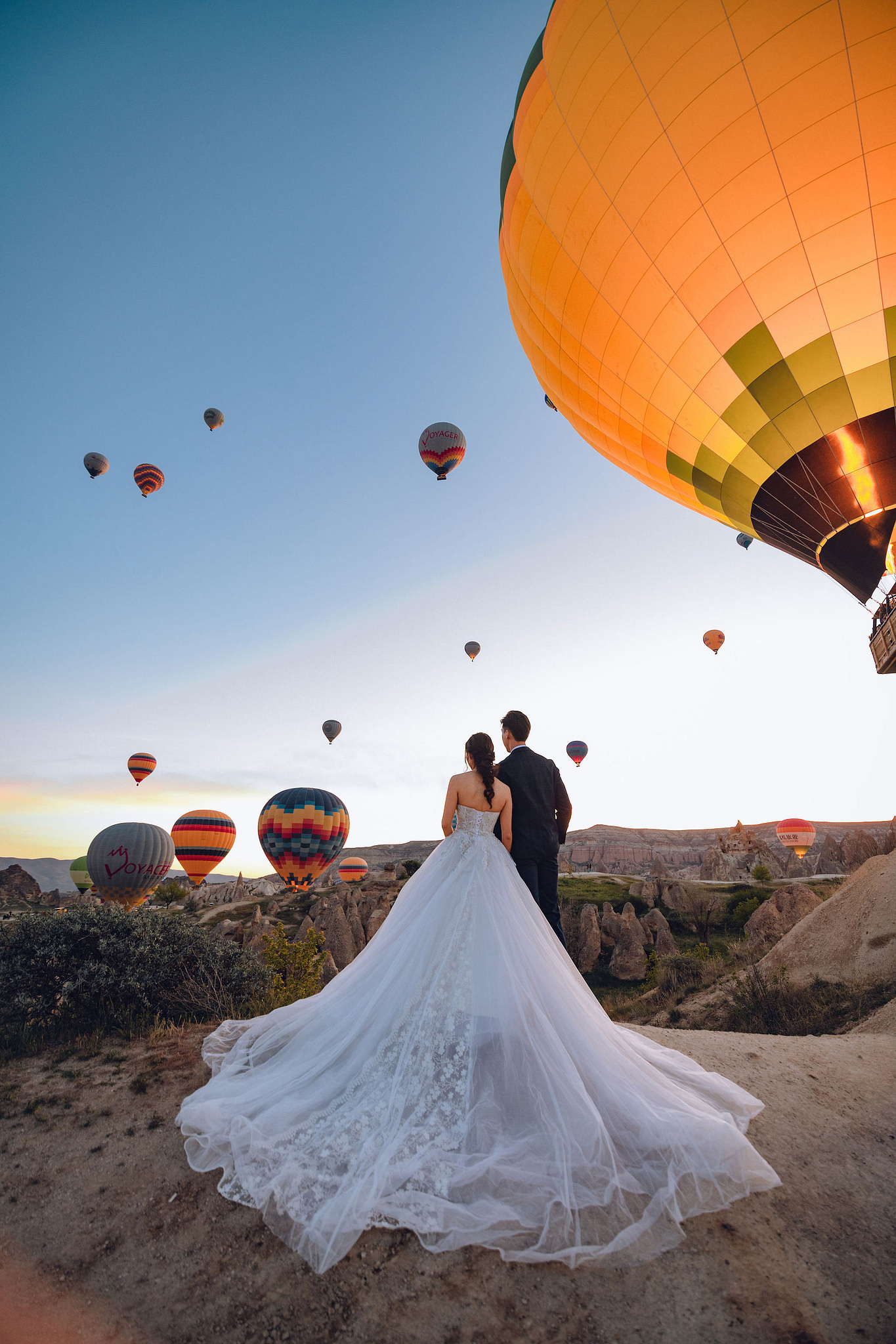 Cappadocia Pre-Wedding Photoshoot | Love Valley, Rooftop Terrace, Horse Ranch & Canyon at Valley pre-wedding photo