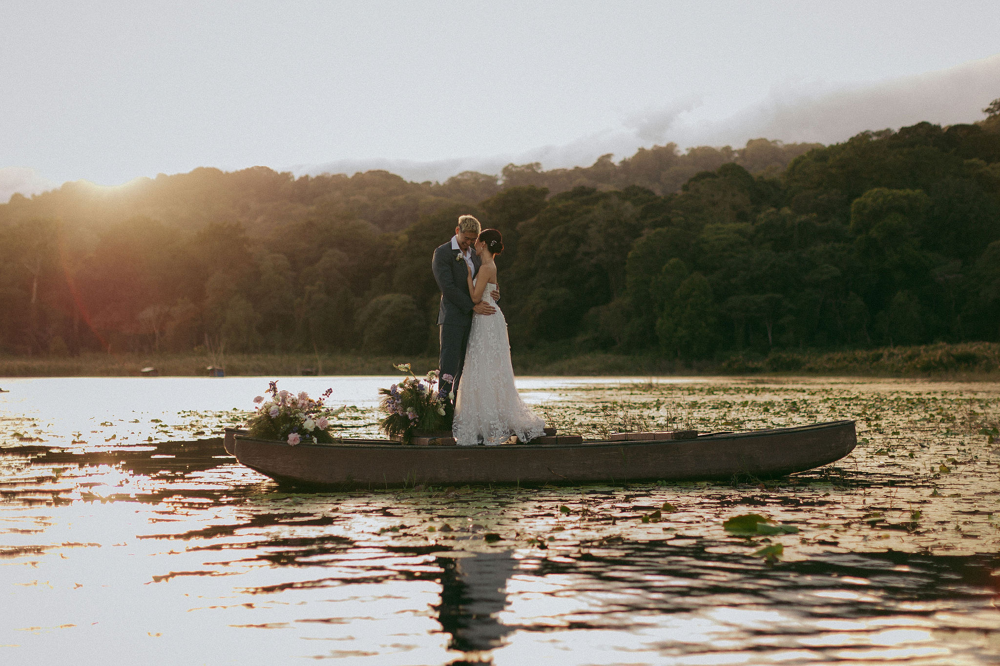 Bali Pre-Wedding Photoshoot | Lake Tamblingan, Kebun Raya Botanic Gardens & Blangsinga Waterfall at Lake Tamblingan pre-wedding photo