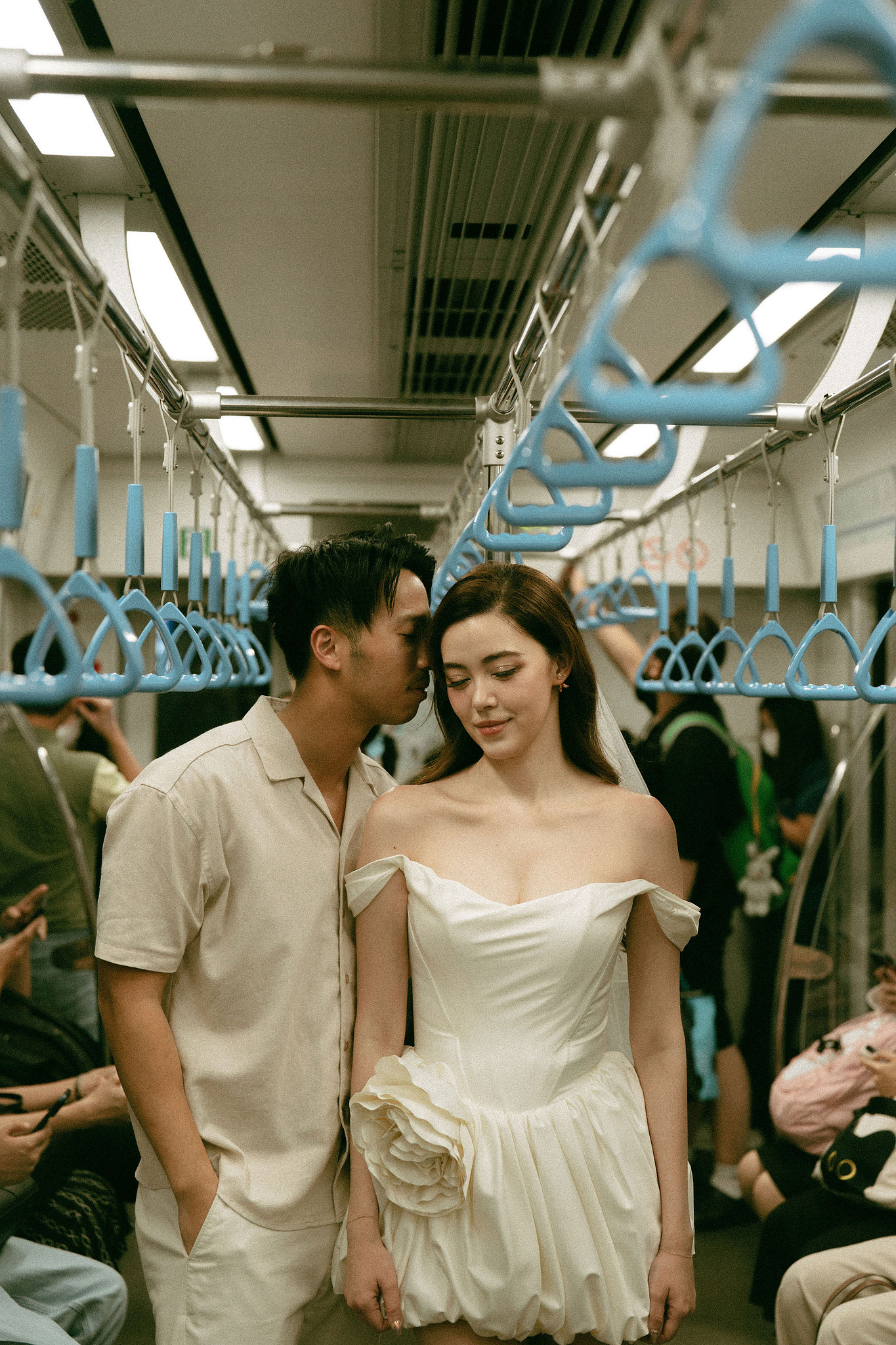 Ho Chi Minh Vietnam Pre-Wedding Photoshoot | European Film Studio, Market Streets & Saigon Bridge at Saigon Train Station pre-wedding photo