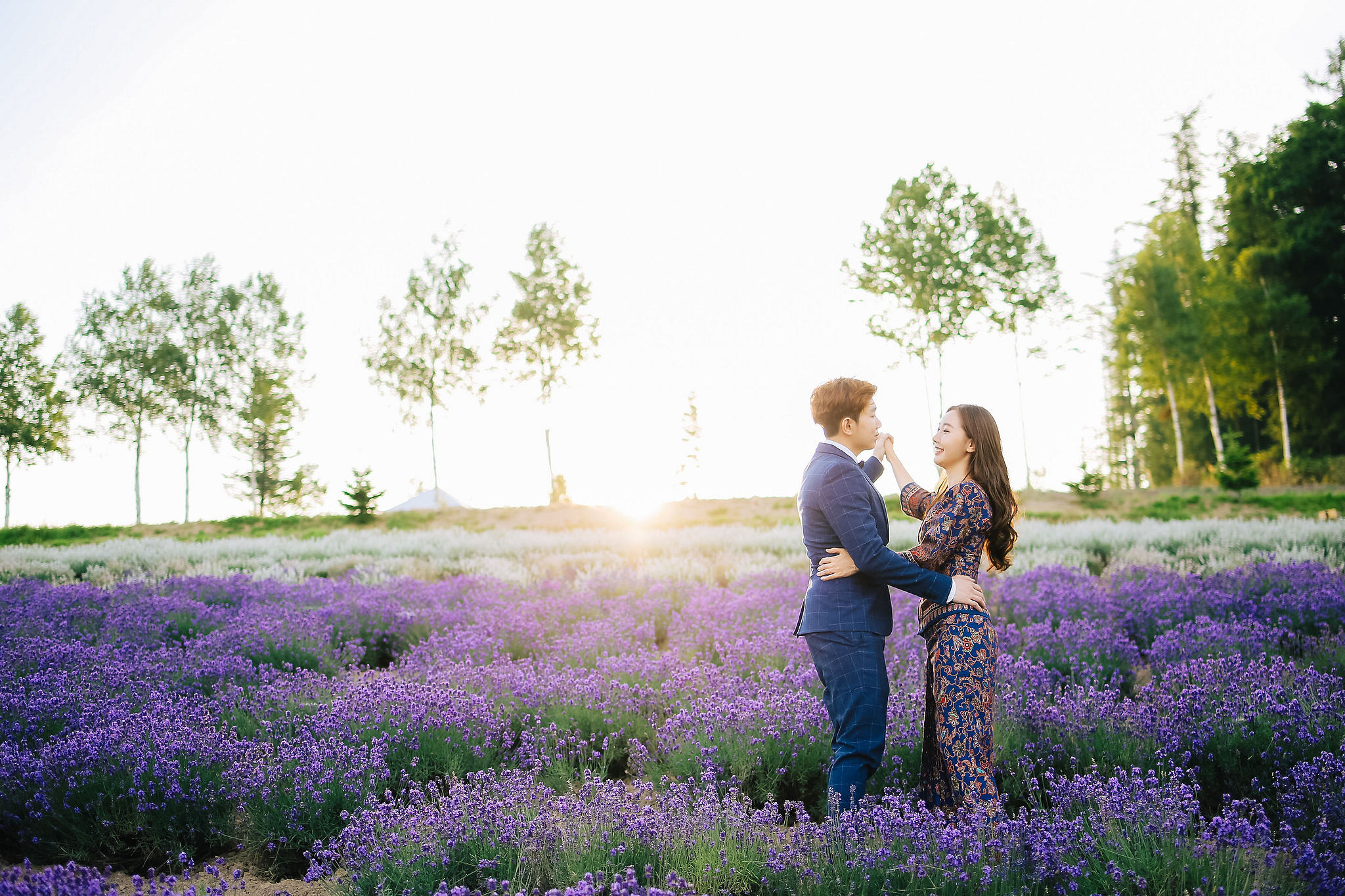 Photographer In Hokkaido: Pre-Wedding Photoshoot At Blue Pond And Saika No Sato Flower Farm at Blue Pond & Lavender Park pre-wedding photo