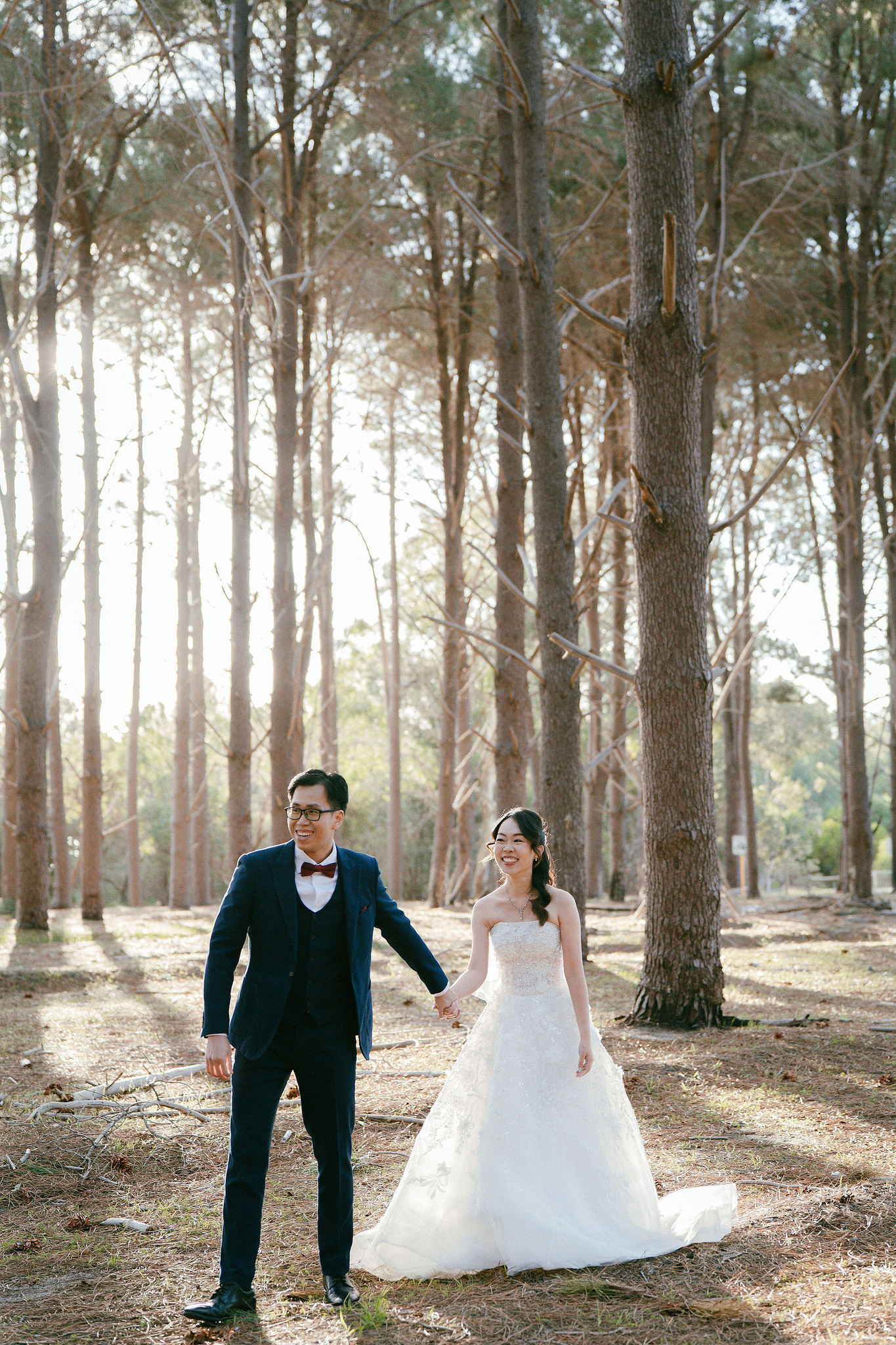 Perth Pre-Wedding Photoshoot | State Buildings & Wanneroo Pines at Wanneroo Pines pre-wedding photo