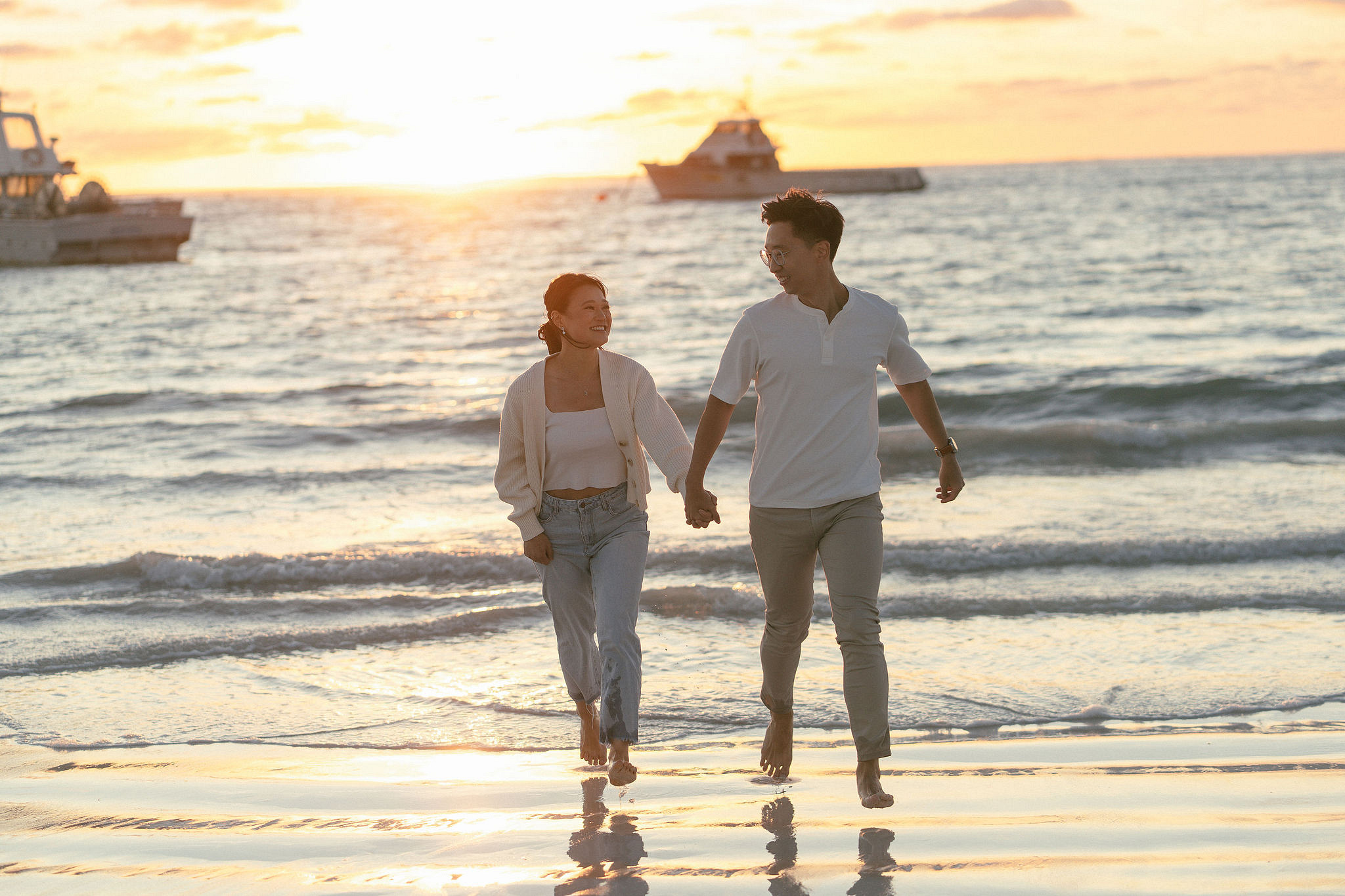 Perth Pre-Wedding Photoshoot | Wanneroo Pines, Yanchep National Park, Lancelin & Lancelin Beach at Lancelin Beach pre-wedding photo