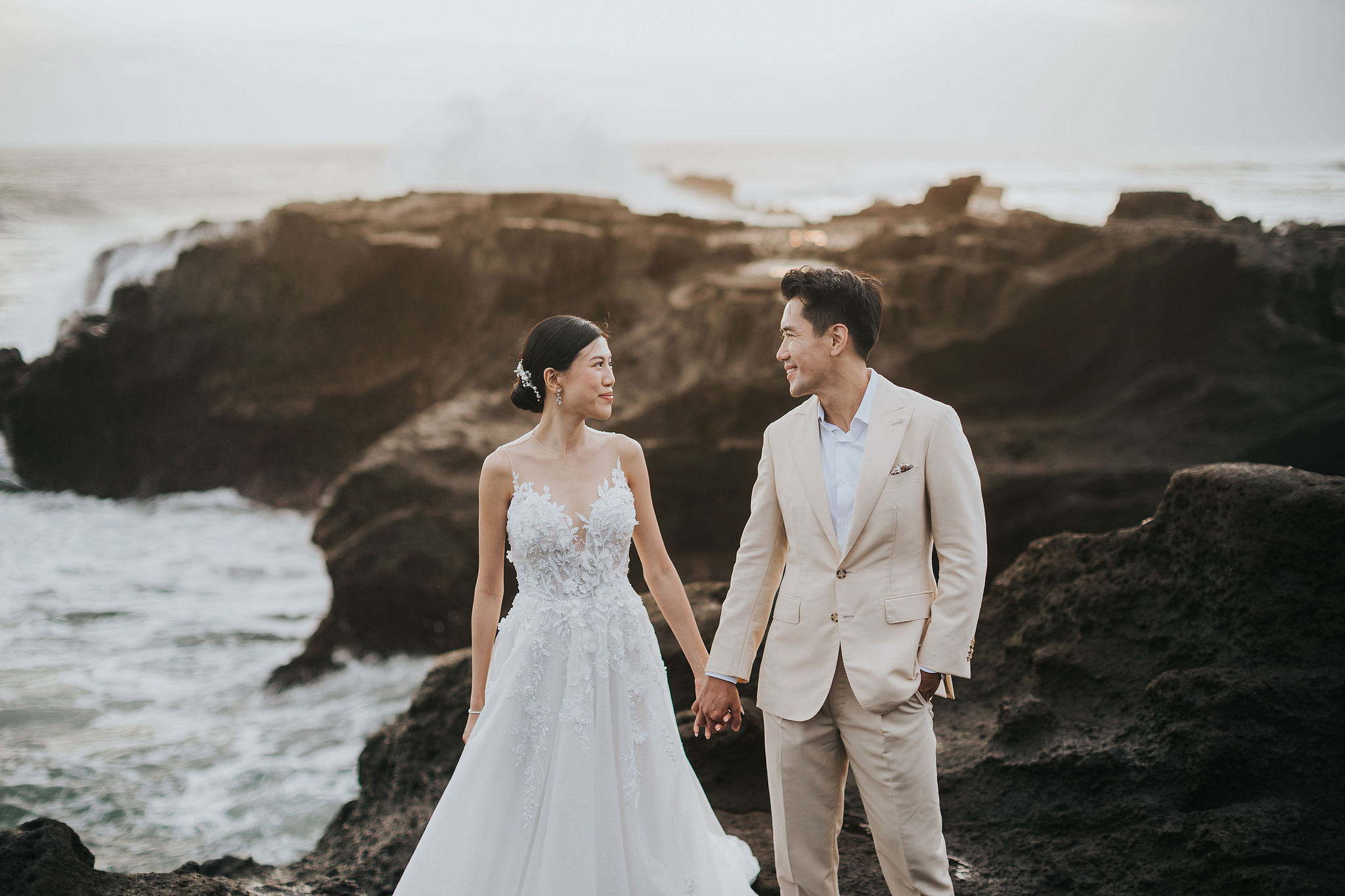 Bali Pre-Wedding Photoshoot | Lake Tamblingan, Rumah Gemuk & Mengening Beach at Mengening Beach 2 (Gown)   pre-wedding photo