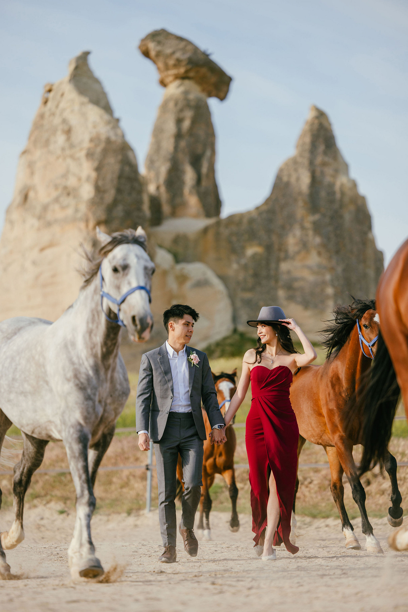 Cappadocia Pre-Wedding Photoshoot | Love Valley, Horse Ranch, Slot Canyons & Pigeon Valley at Horse Ranch pre-wedding photo