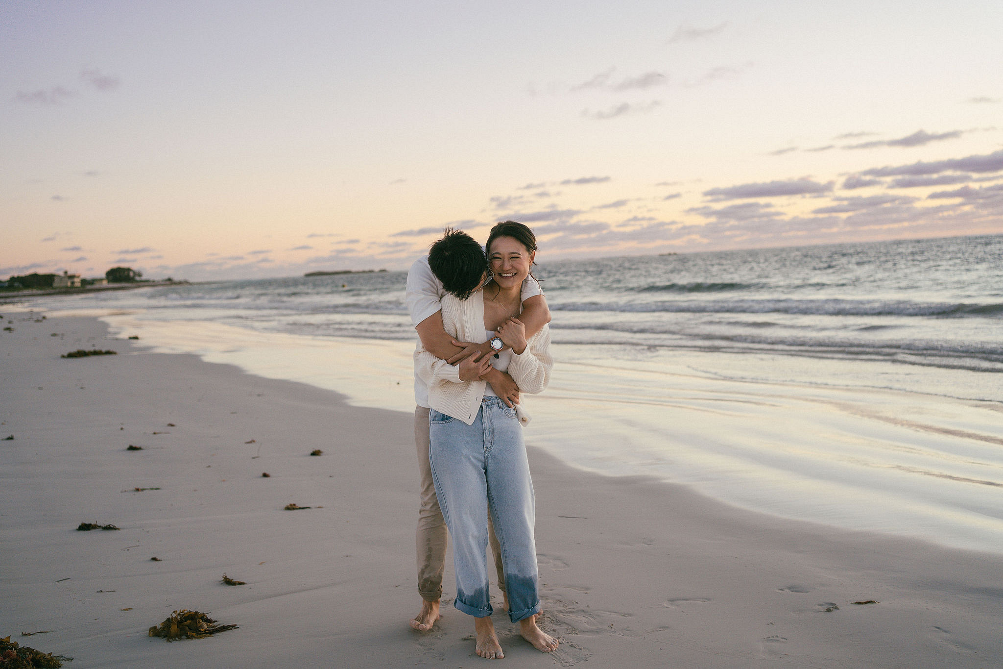 Perth Pre-Wedding Photoshoot | Wanneroo Pines, Yanchep National Park, Lancelin & Lancelin Beach at Lancelin Beach pre-wedding photo