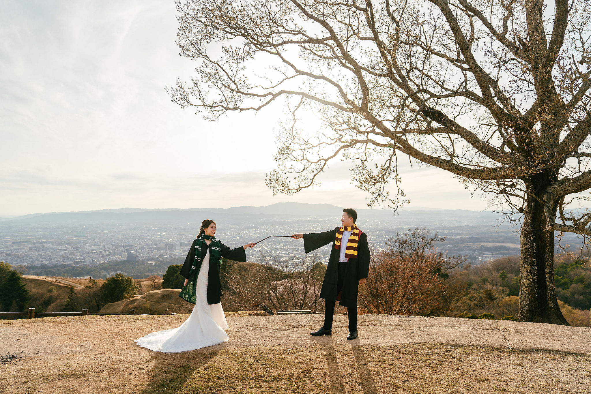 Kyoto Pre-Wedding Photoshoot | Nara Park, Gion & Mount Wakakusa at Mount Wakakusa pre-wedding photo