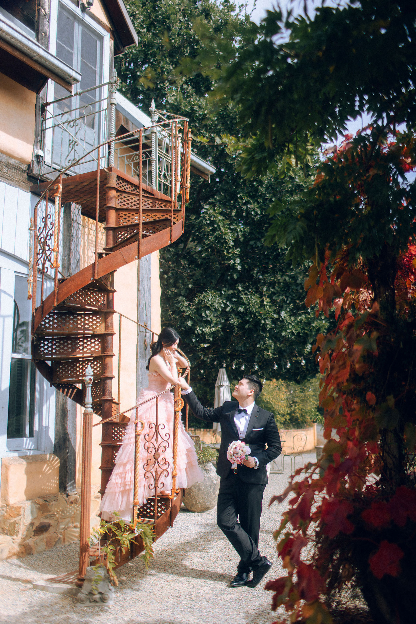 Melbourne Pre-Wedding Photoshoot | Mont Du Soleil, St Patrick Cathedral, The Parliament House & Prince Bridge at Mont Du Soleil pre-wedding photo