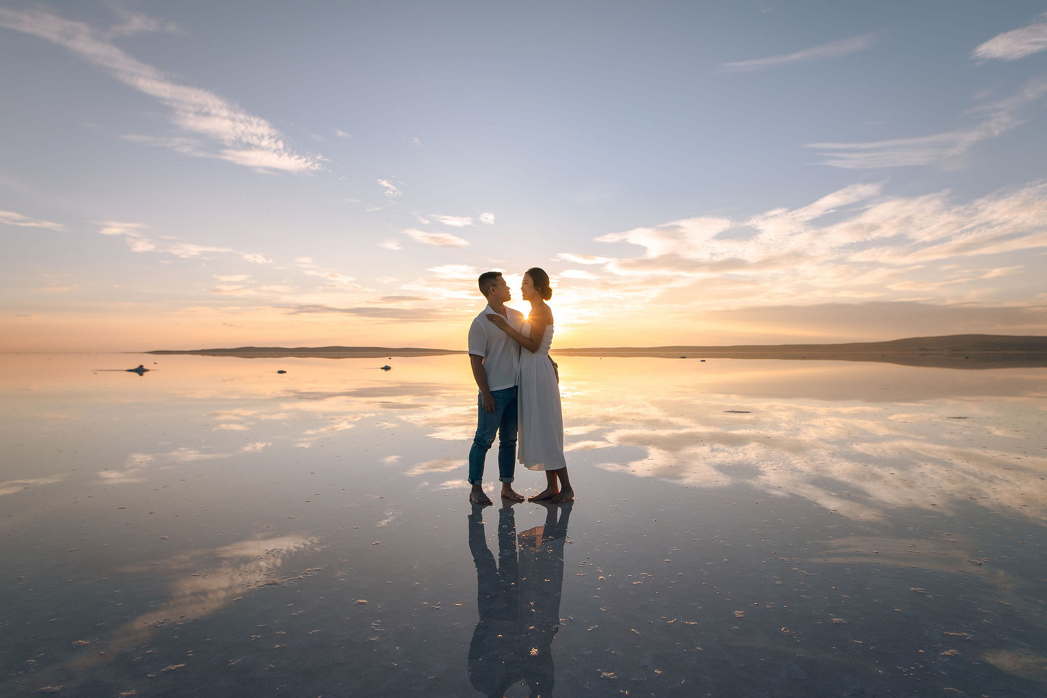 Cappadocia Pre-Wedding Photoshoot | Love Valley, Canyon, Lunar Cappadocian Hotel & Lake Tuz at Salt Lake pre-wedding photo
