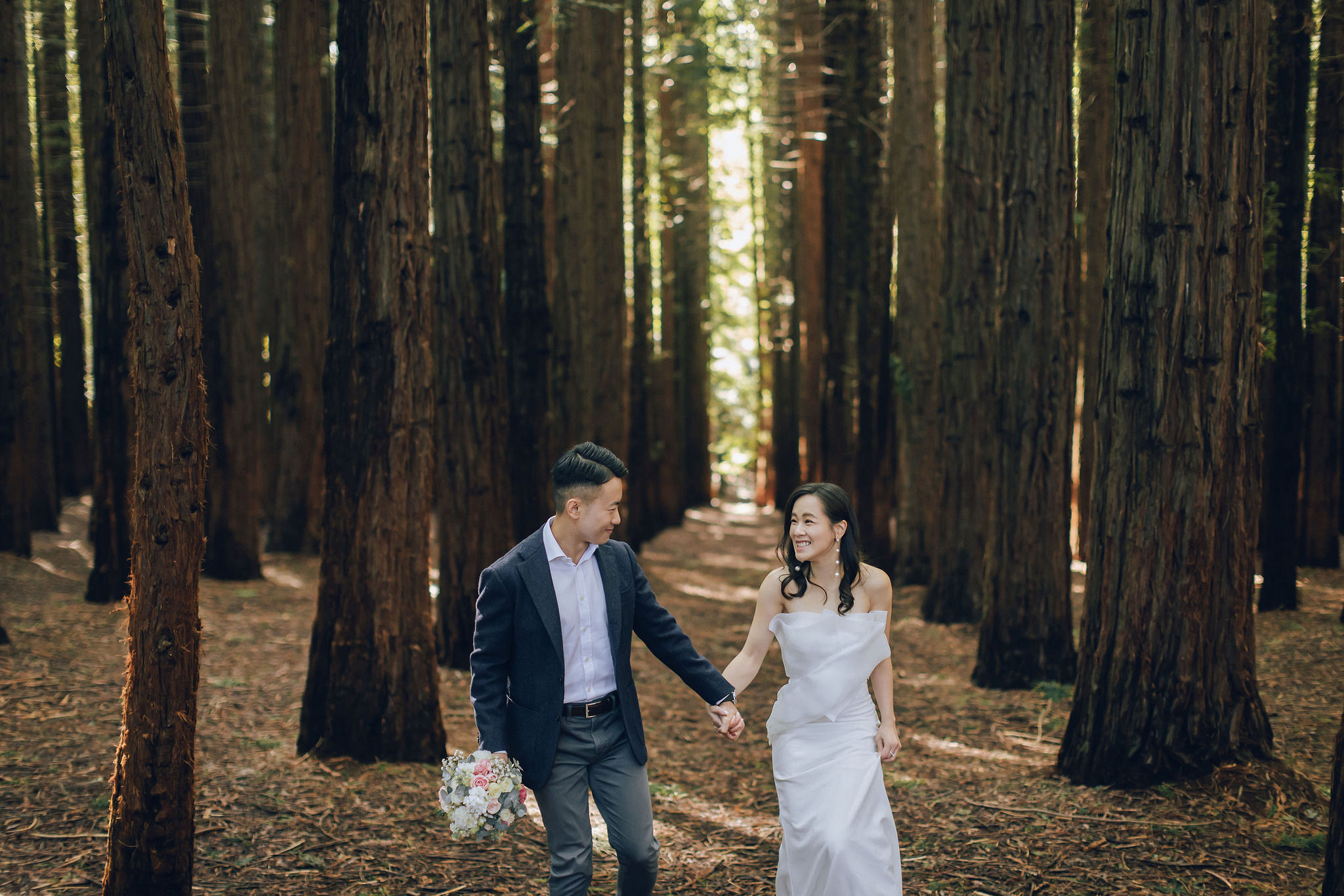 Melbourne Pre-Wedding Photoshoot | Cafe, Redwood Forest, City Streets & Carlton Gardens at Redwood Forest pre-wedding photo