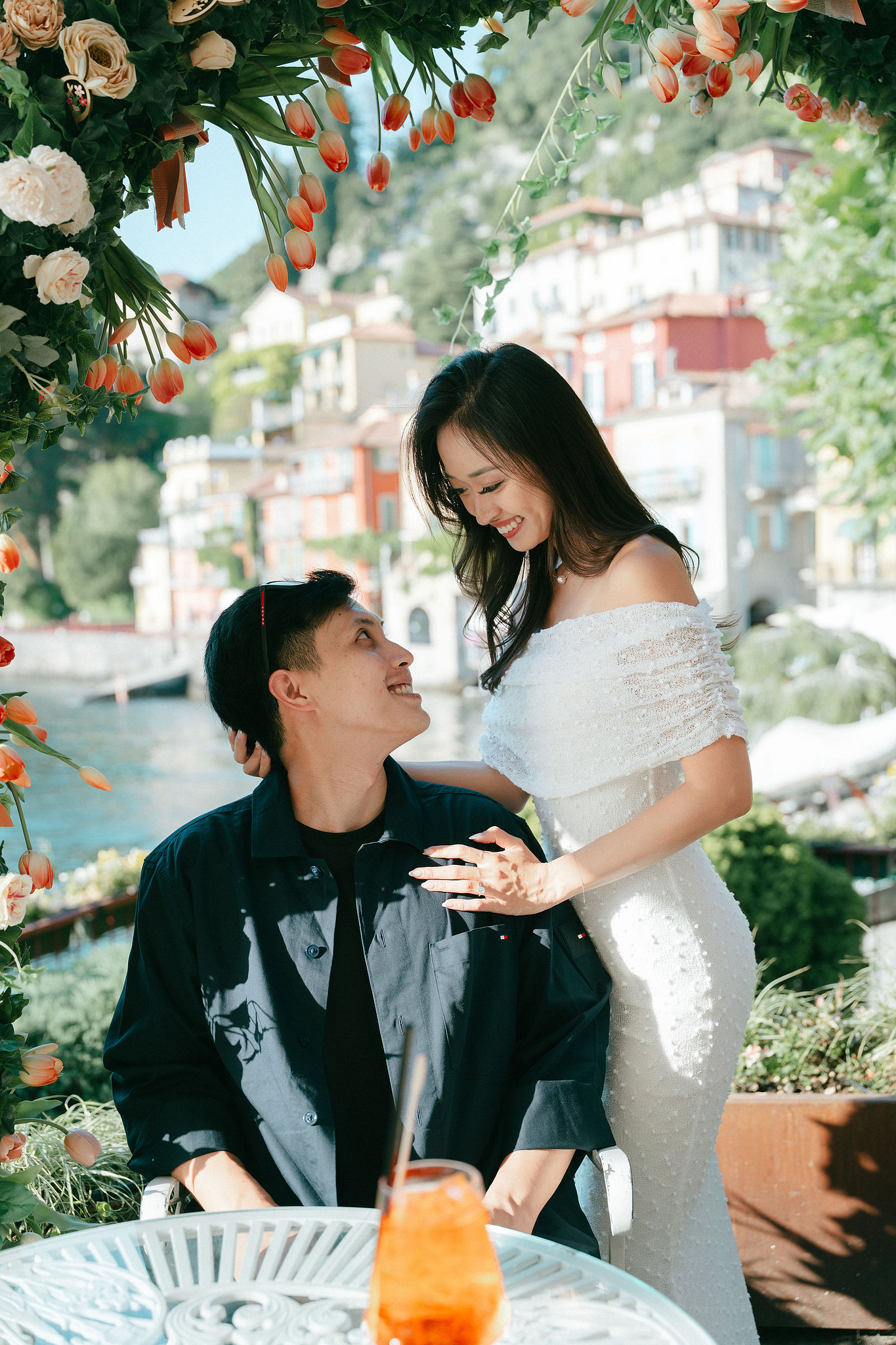 Lake Como Proposal Photoshoot | Lake Como & Varenna at Varenna pre-wedding photo