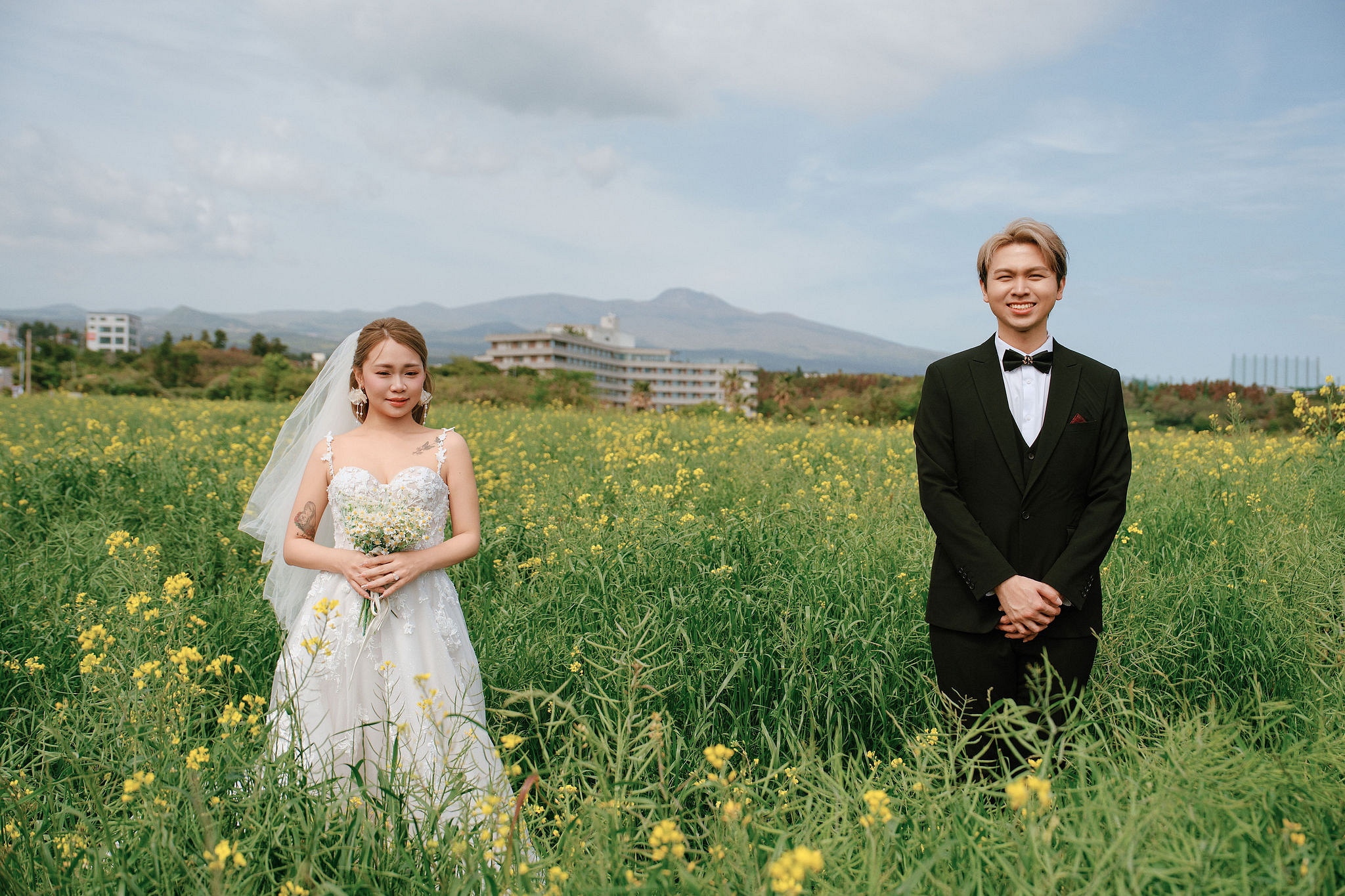Jeju Pre-Wedding Photoshoot | Sangye-dong Forest, Yerae Ecological Park & Hyeopjae Beach at Yerae Ecological Park pre-wedding photo