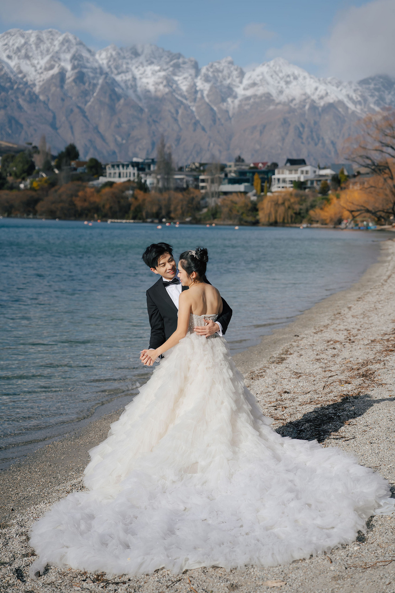 New Zealand Pre-Wedding Photoshoot | Lake Wakatipu & Cecil Peak, Glacier & Mount Cook National Park at Lake Wakatipu & Cecil Peak pre-wedding photo
