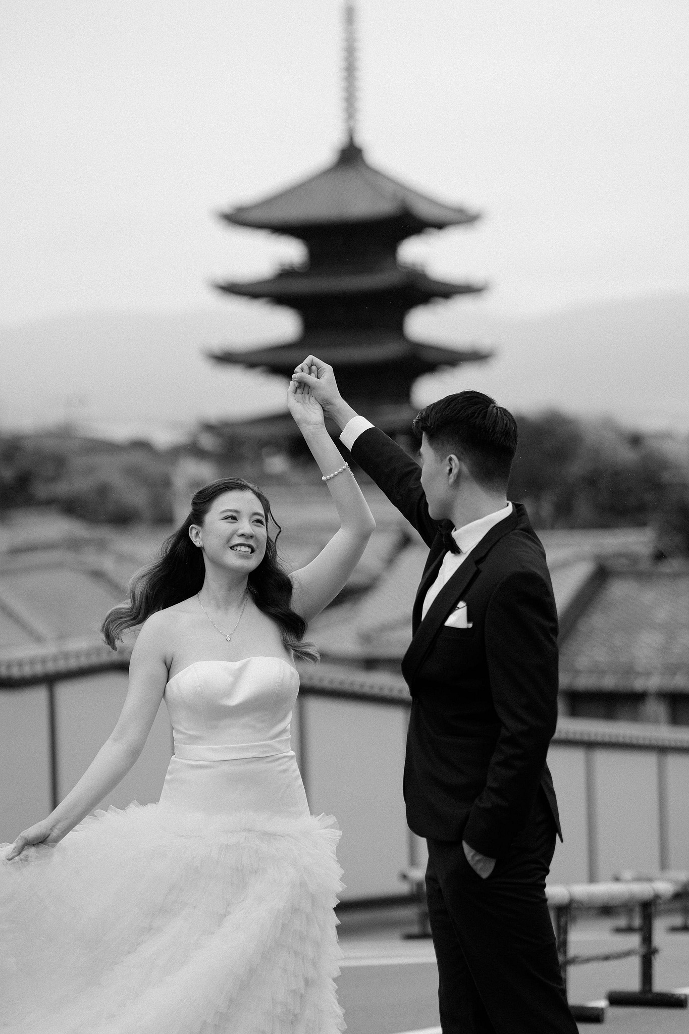 Kyoto Pre-Wedding Photoshoot | Fushimi Inari, Gion & Nara Park at Gion District & Historic Streets pre-wedding photo