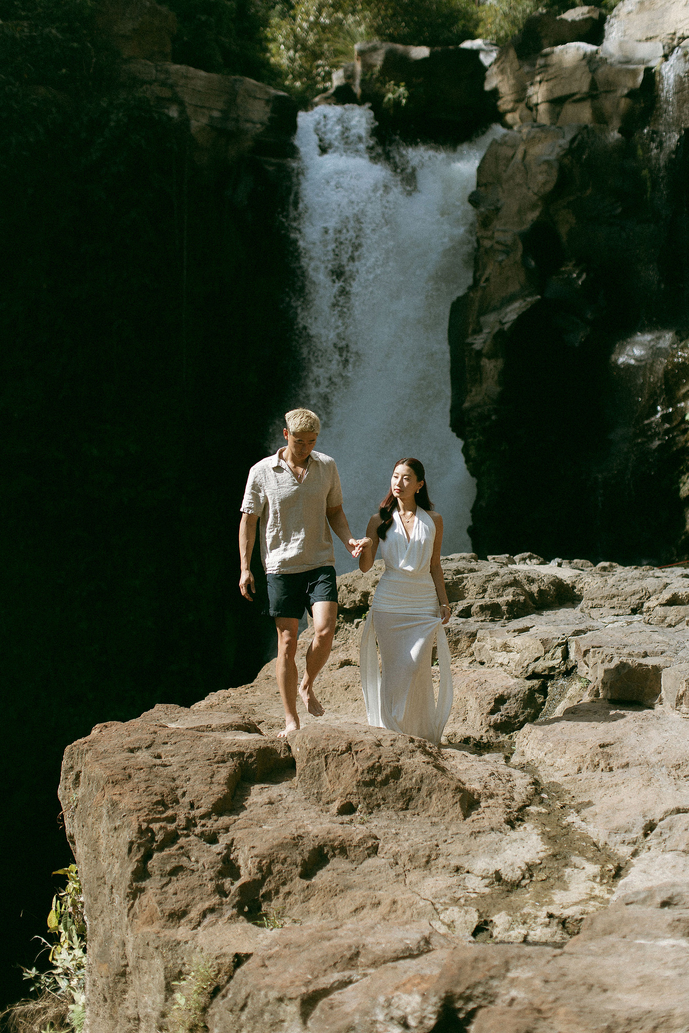 Bali Pre-Wedding Photoshoot | Lake Tamblingan, Kebun Raya Botanic Gardens & Blangsinga Waterfall at Blangsinga Waterfall pre-wedding photo