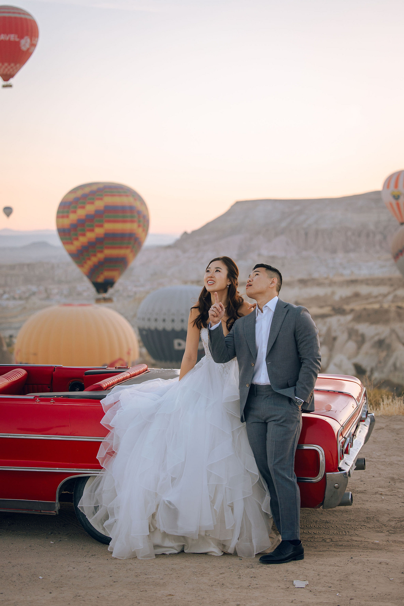 Cappadocia Pre-Wedding Photoshoot | Love Valley, Canyon, Lunar Cappadocian Hotel & Lake Tuz at Valley pre-wedding photo