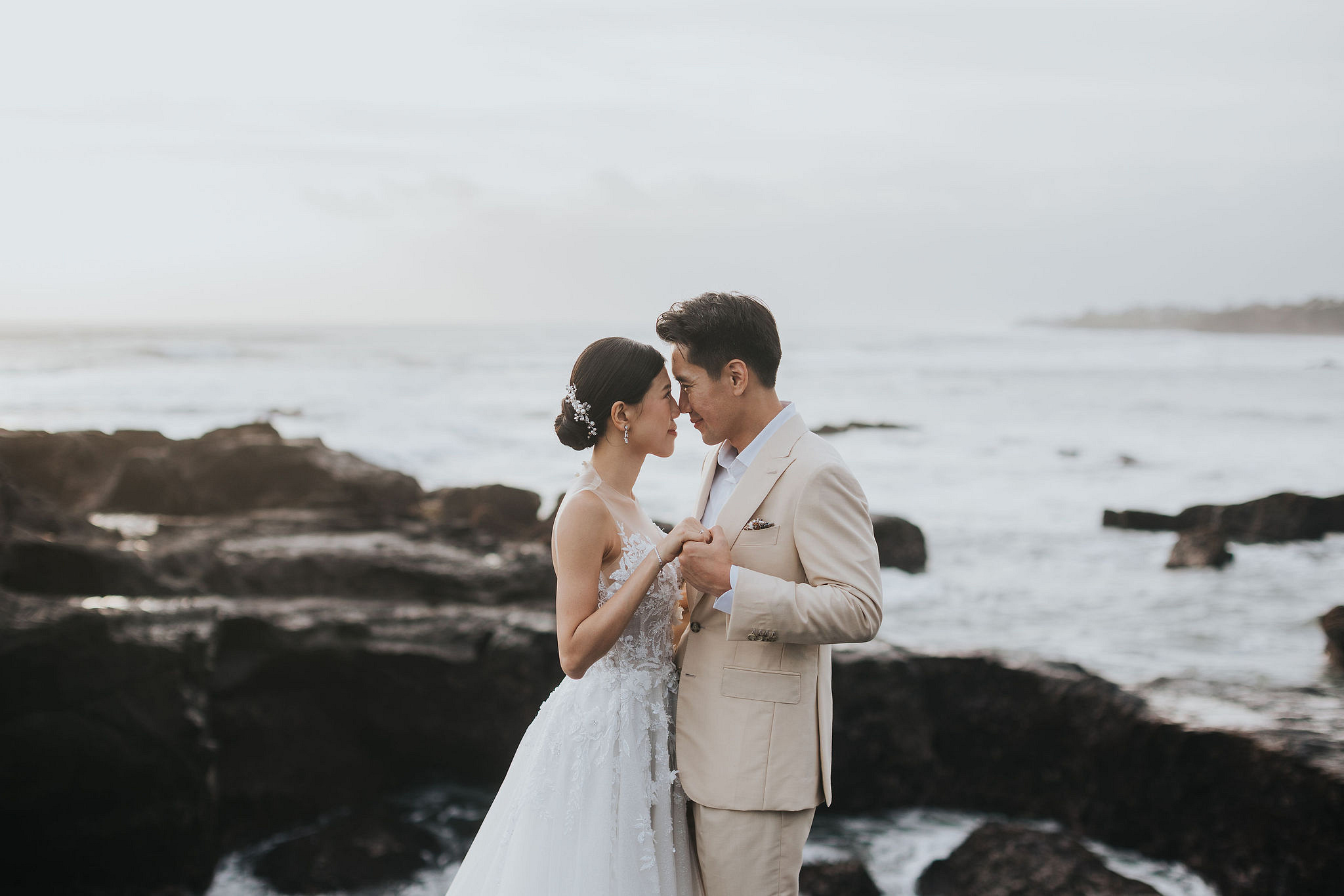 Bali Pre-Wedding Photoshoot | Lake Tamblingan, Rumah Gemuk & Mengening Beach at Mengening Beach 2 (Gown)   pre-wedding photo