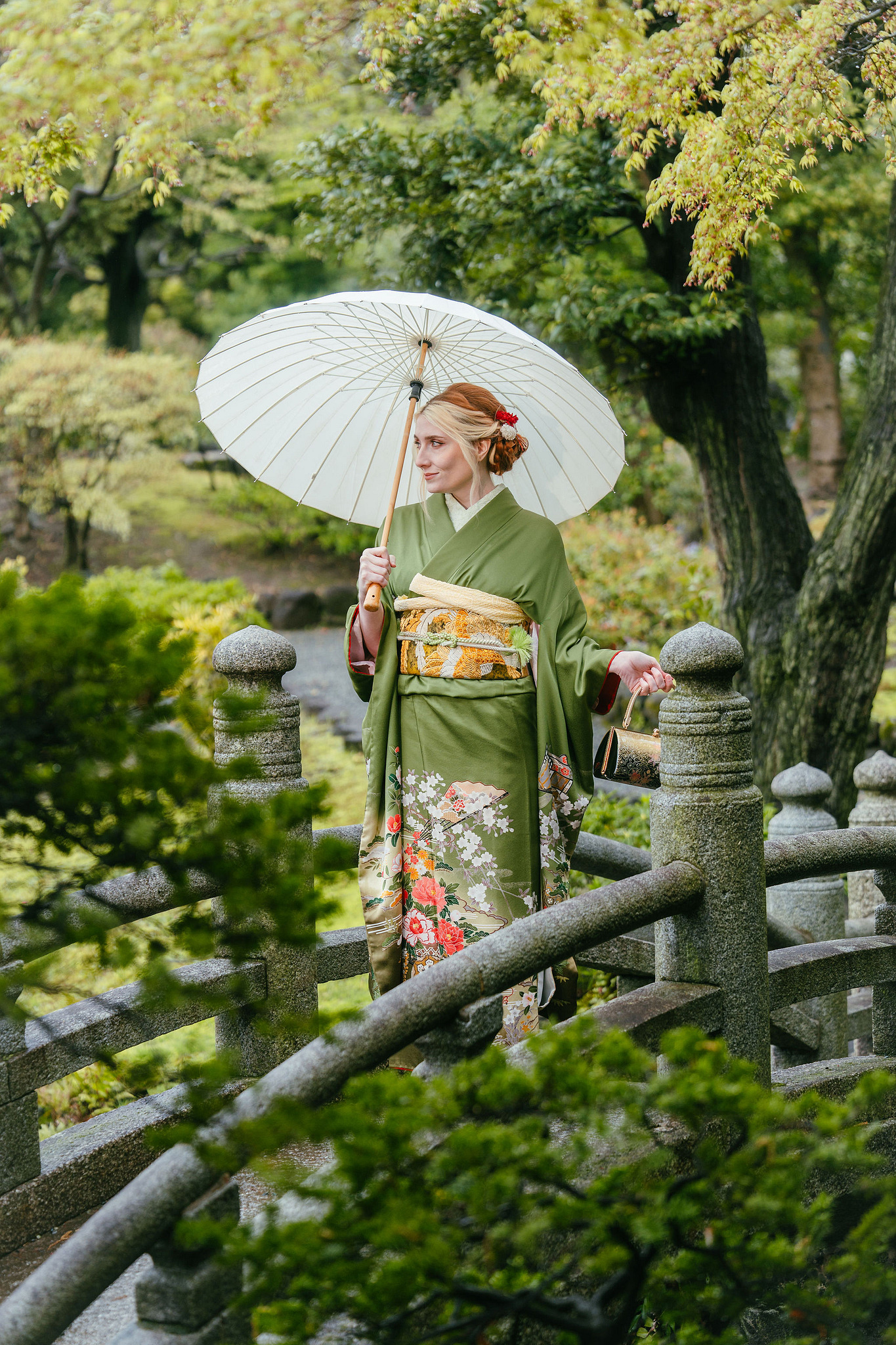 Tokyo & Mt. Fuji Pre-Wedding Photoshoot | Tokyo Garden Shrine, Lake Kawaguchiko & Shinjuku Street at Tokyo Garden Shrine pre-wedding photo