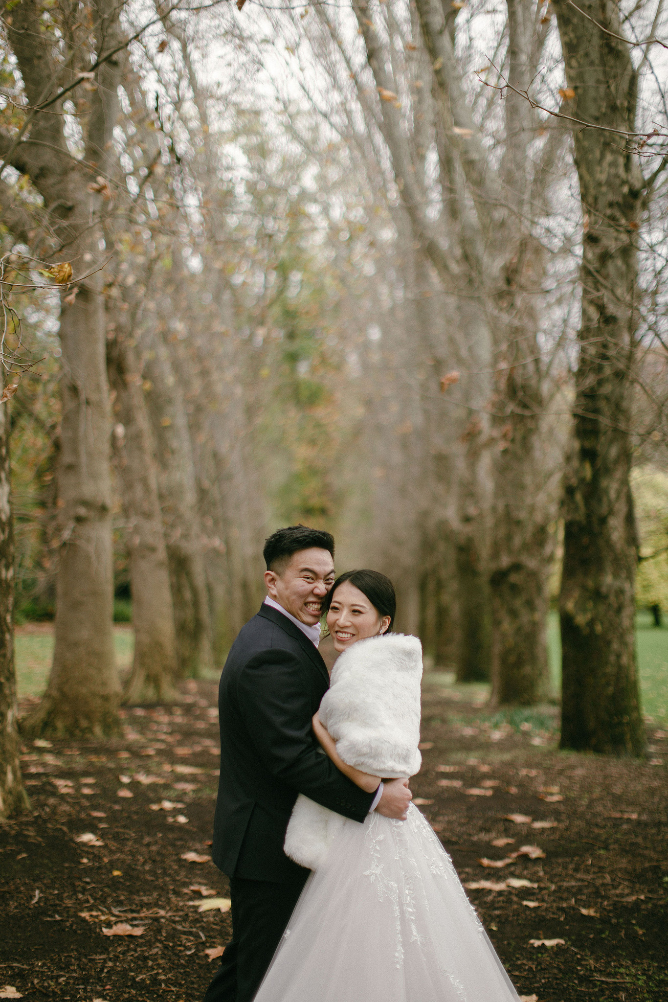 Melbourne Pre-Wedding Photoshoot | Parliament House, Fitzroy Gardens, Melbourne Streets & Half Moon Bay at Fitzroy Gardens pre-wedding photo