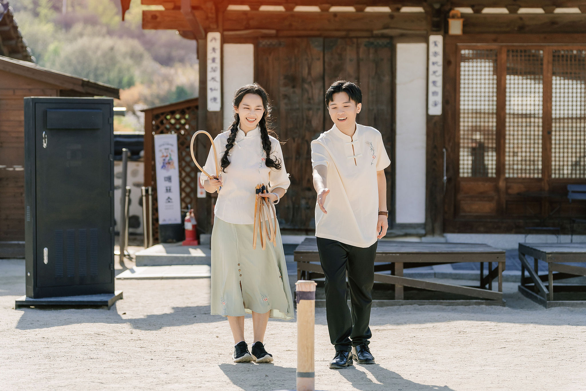 Seoul Pre-Wedding Photoshoot | Seoul Forest, Namsan Tower & Namsangol Hanok Village at Namsangol Hanok Village pre-wedding photo