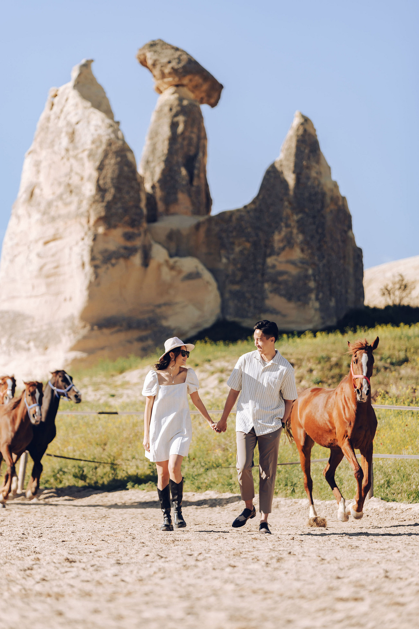 Cappadocia Pre-Wedding Photoshoot | Love Valley, Rooftop Terrace, Horse Ranch & Canyon at Horse Ranch pre-wedding photo