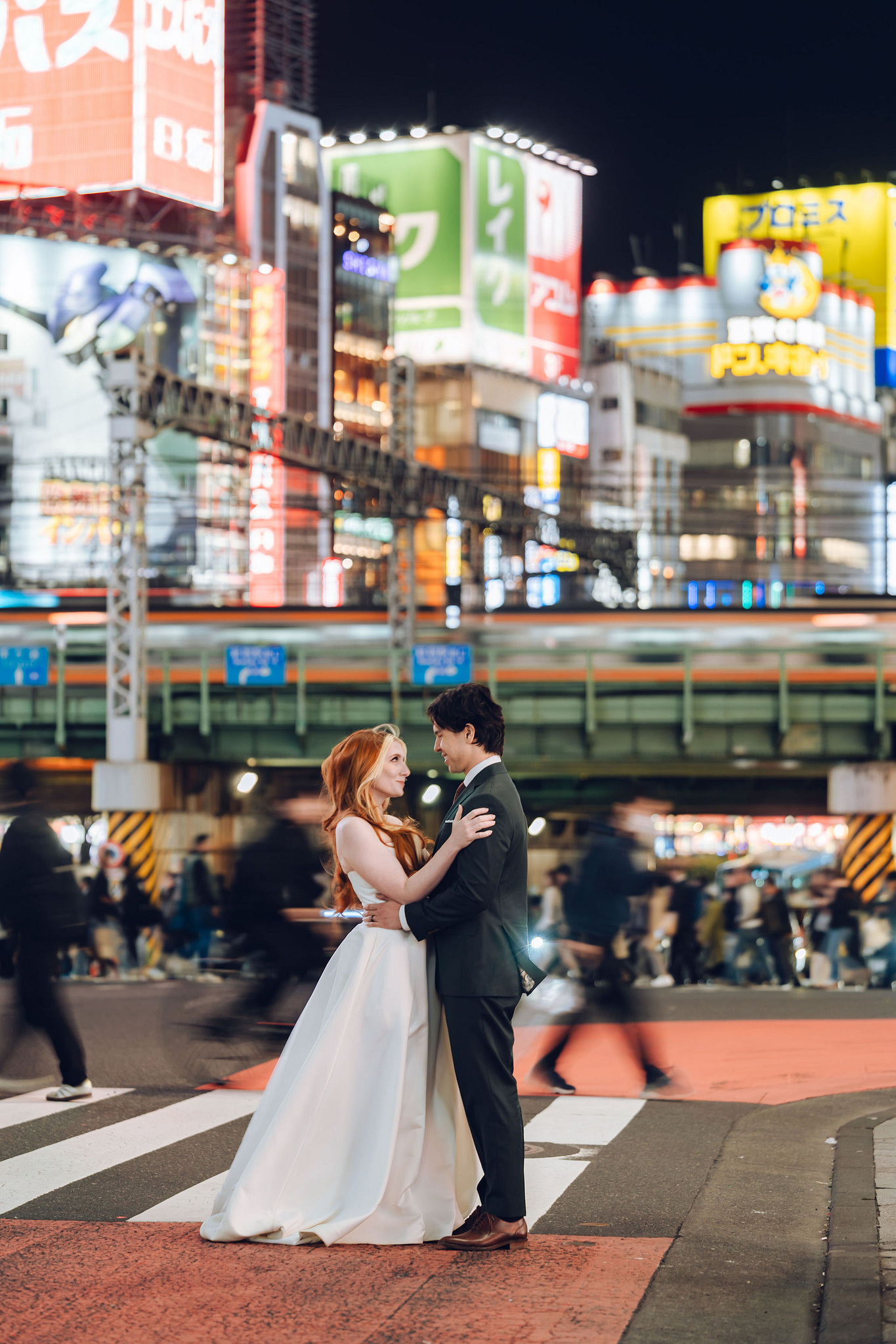 Tokyo & Mt. Fuji Pre-Wedding Photoshoot | Tokyo Garden Shrine, Lake Kawaguchiko & Shinjuku Street at Shinjuku Streets pre-wedding photo