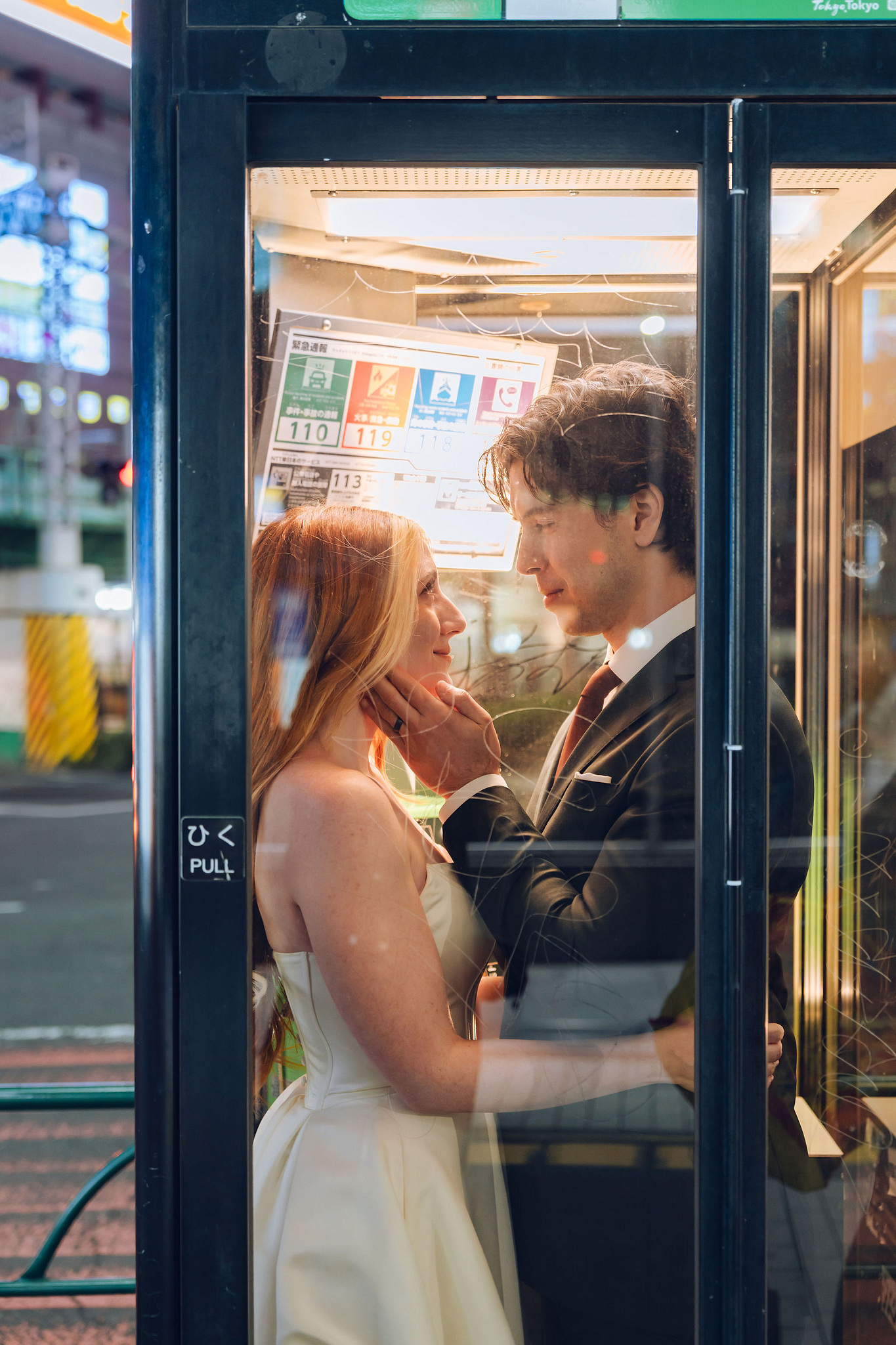 Tokyo & Mt. Fuji Pre-Wedding Photoshoot | Tokyo Garden Shrine, Lake Kawaguchiko & Shinjuku Street at Shinjuku Streets pre-wedding photo