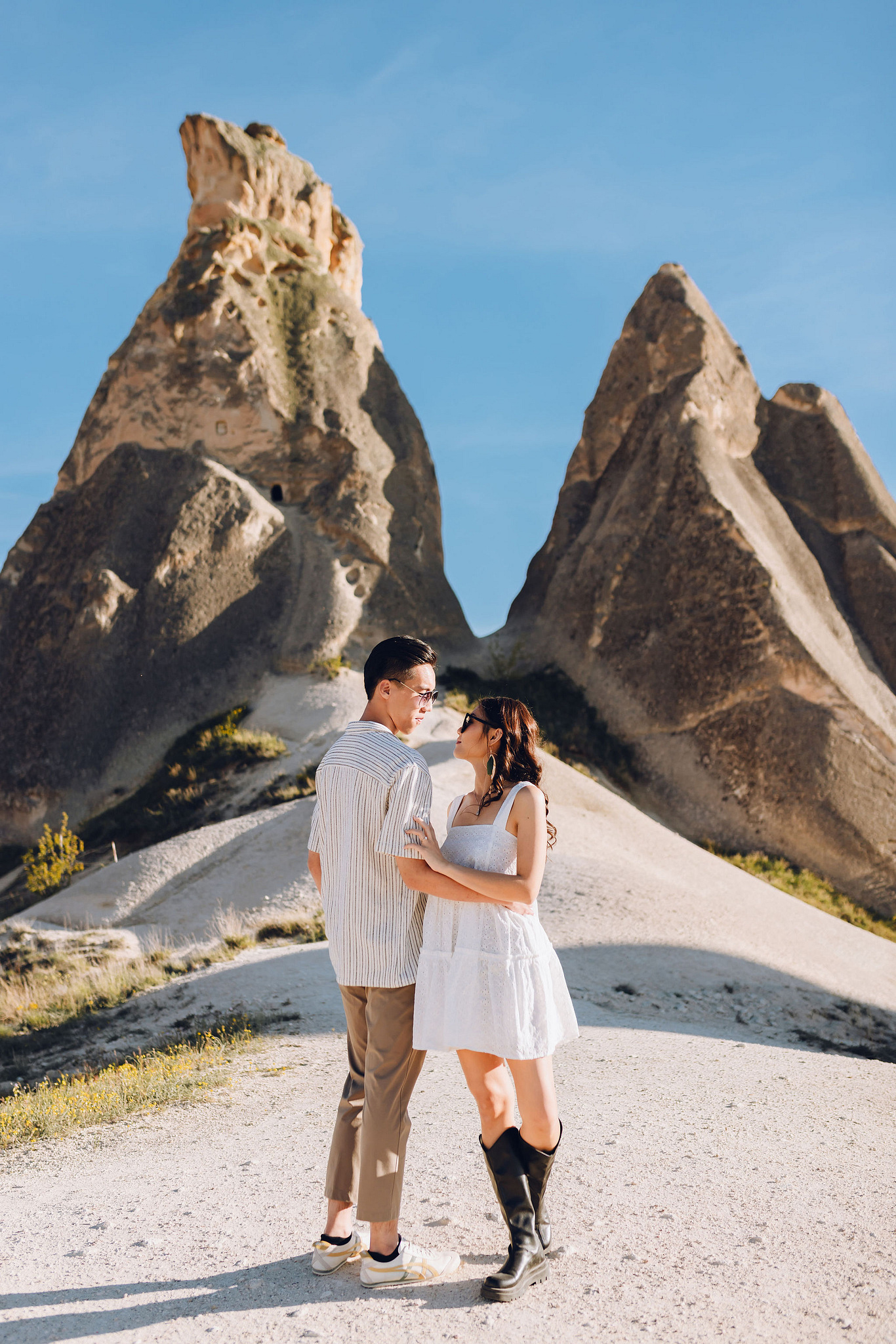 Cappadocia Pre-Wedding Photoshoot | Love Valley, Rooftop Terrace, Horse Ranch & Canyon at Canyon pre-wedding photo