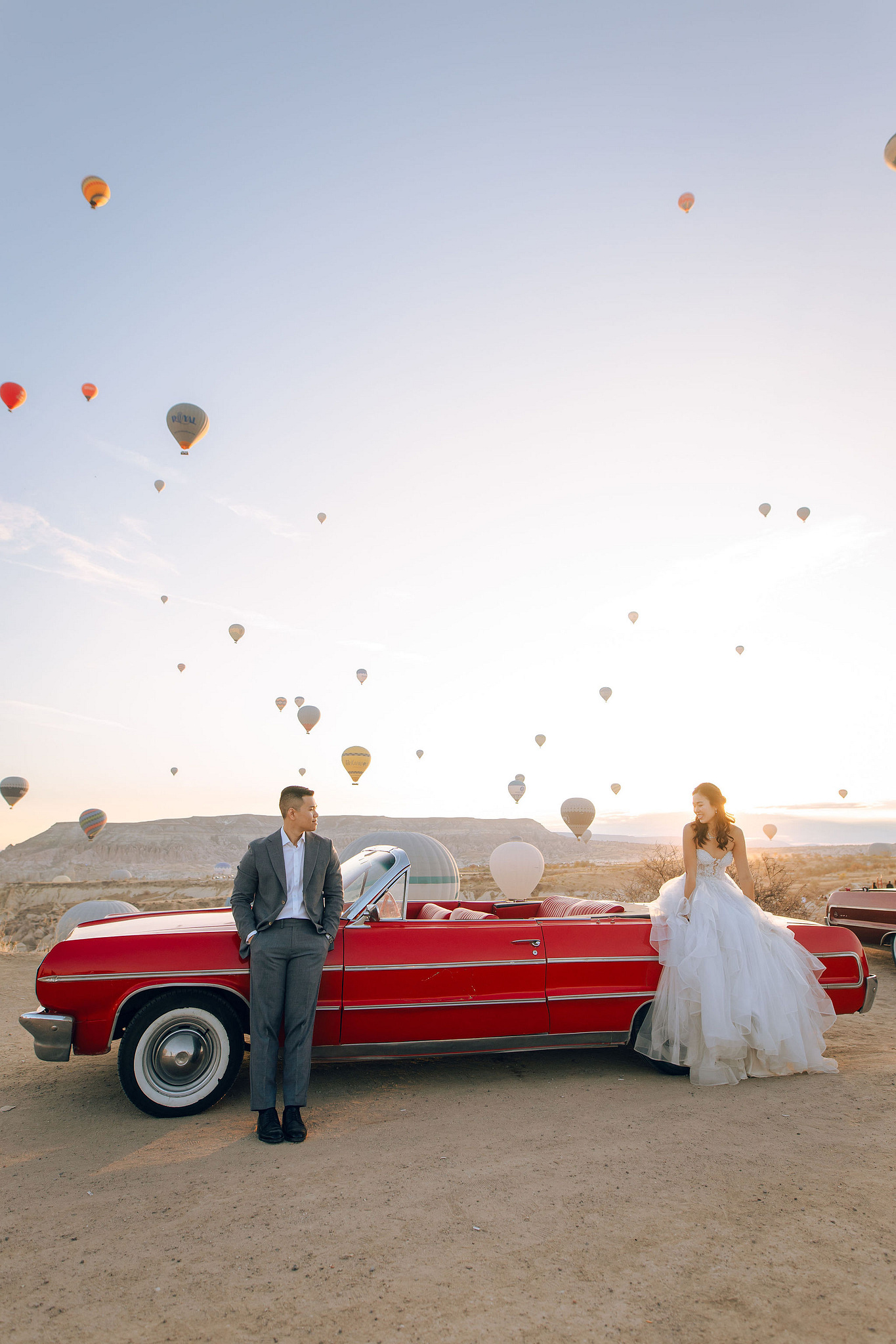 Cappadocia Pre-Wedding Photoshoot | Love Valley, Canyon, Lunar Cappadocian Hotel & Lake Tuz at Valley pre-wedding photo