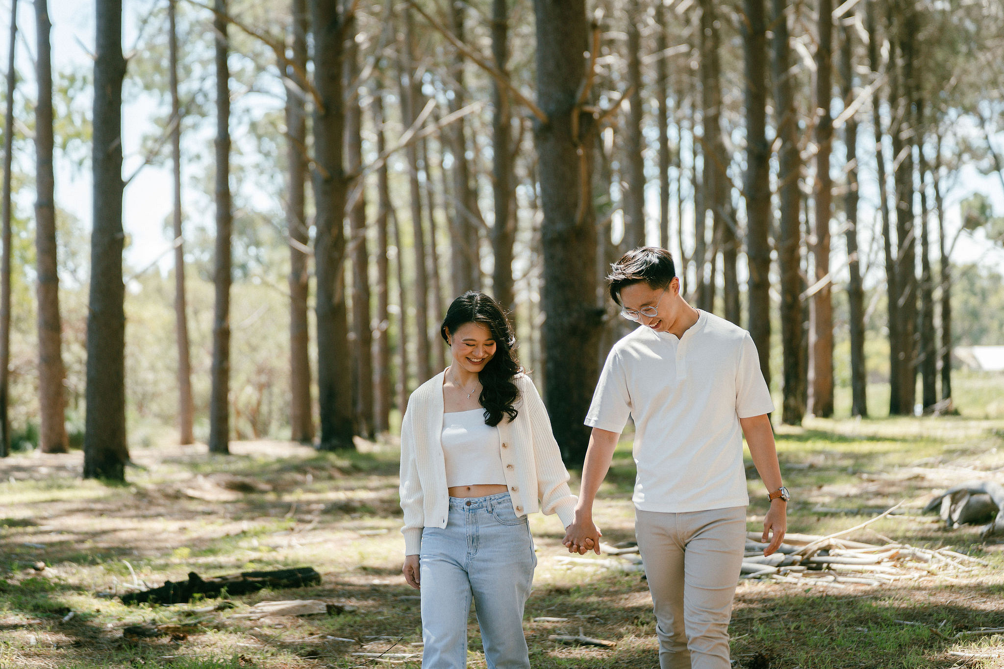 Perth Pre-Wedding Photoshoot | Wanneroo Pines, Yanchep National Park, Lancelin & Lancelin Beach at Wanneroo Pines pre-wedding photo