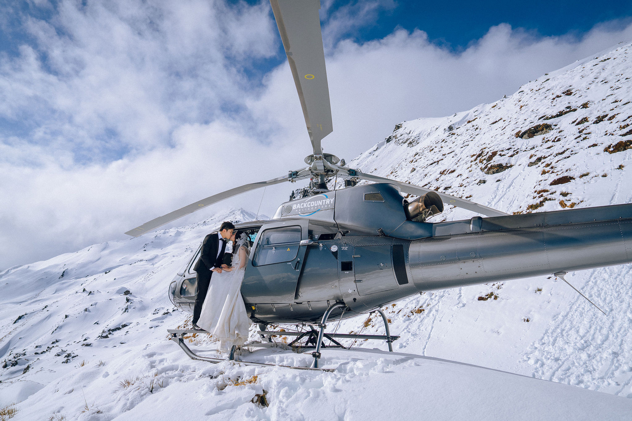 New Zealand Pre-Wedding Photoshoot | Lake Wakatipu, Alta Tarns, Coromandel Peak to Mount Cook at Alta Tarns pre-wedding photo