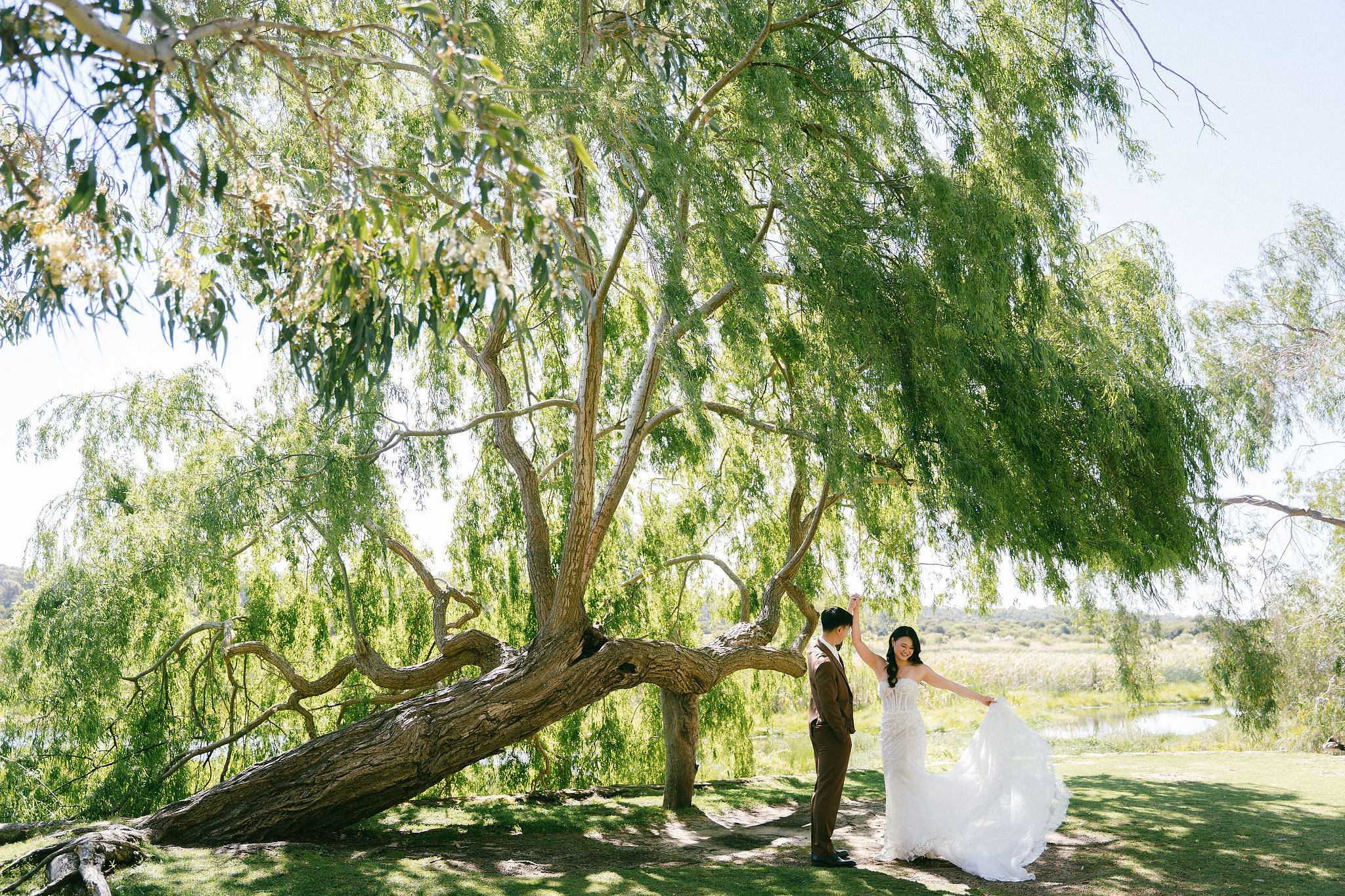 Perth Pre-Wedding Photoshoot | Wanneroo Pines, Yanchep National Park, Lancelin & Lancelin Beach at Yanchep National Park pre-wedding photo