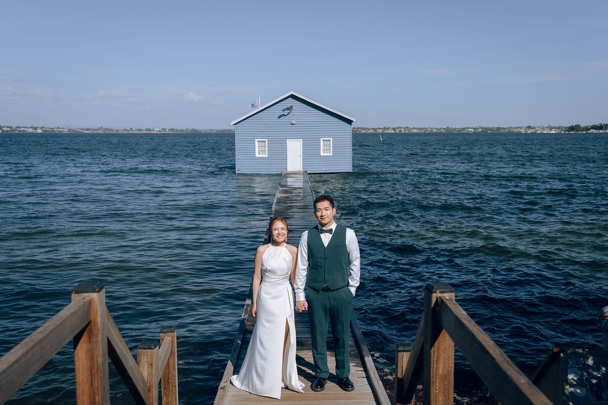 Perth Pre-Wedding Photoshoot | Fremantle, Blue House, Lancelin & Lancelin Beach at Blue House pre-wedding photo