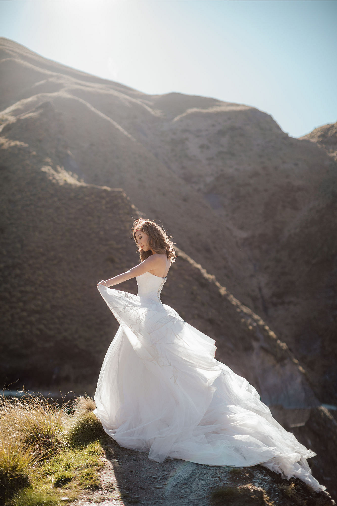 Kryz Uy And Slater Pre Wedding Photoshoot At Roy's Peak, Alpaca Farm And Arrowtown at Skippers Canyon pre-wedding photo