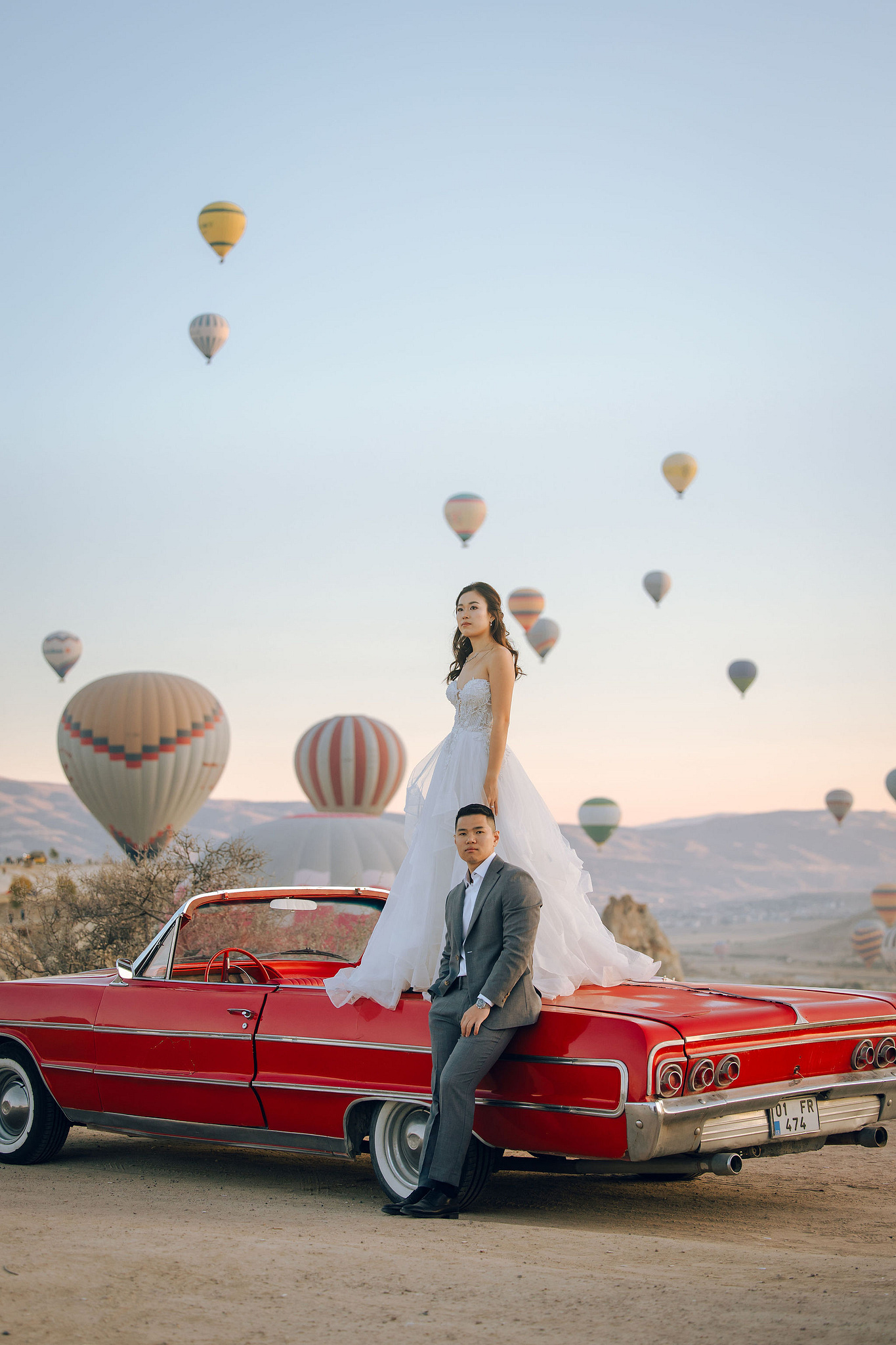 Cappadocia Pre-Wedding Photoshoot | Love Valley, Canyon, Lunar Cappadocian Hotel & Lake Tuz at Valley pre-wedding photo