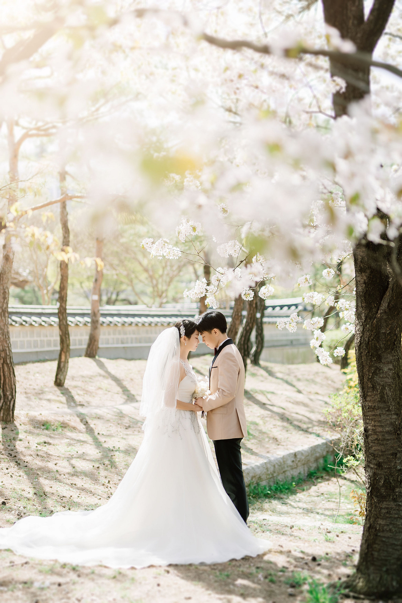 Seoul Pre-Wedding Photoshoot | Seoul Forest, Namsan Tower & Namsangol Hanok Village at Namsan Tower pre-wedding photo
