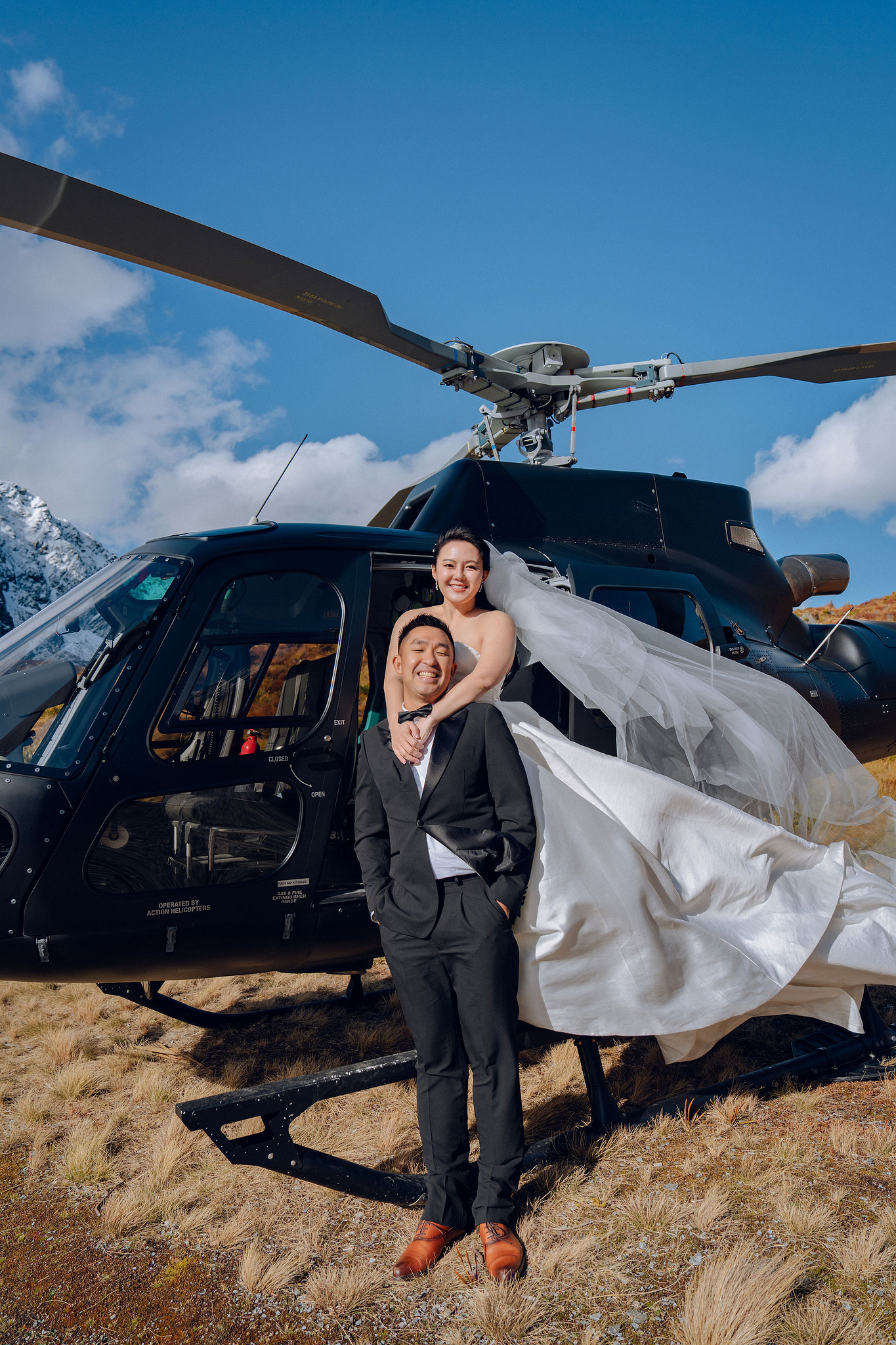 New Zealand Pre-Wedding Photoshoot | Lake Tekapo, Mount Cook, Tasman Glacier & Lake Wakatipu at Lake Lochnagar pre-wedding photo