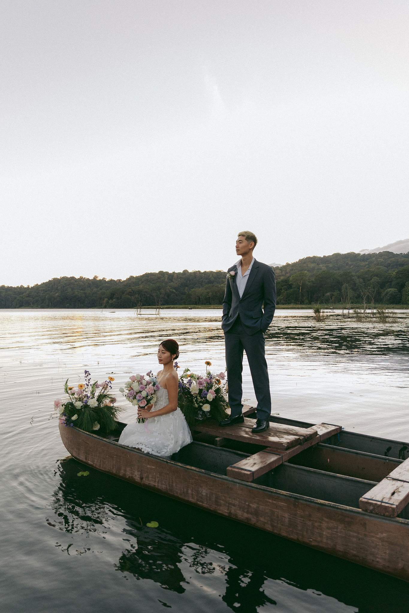 Bali Pre-Wedding Photoshoot | Lake Tamblingan, Kebun Raya Botanic Gardens & Blangsinga Waterfall at Lake Tamblingan pre-wedding photo