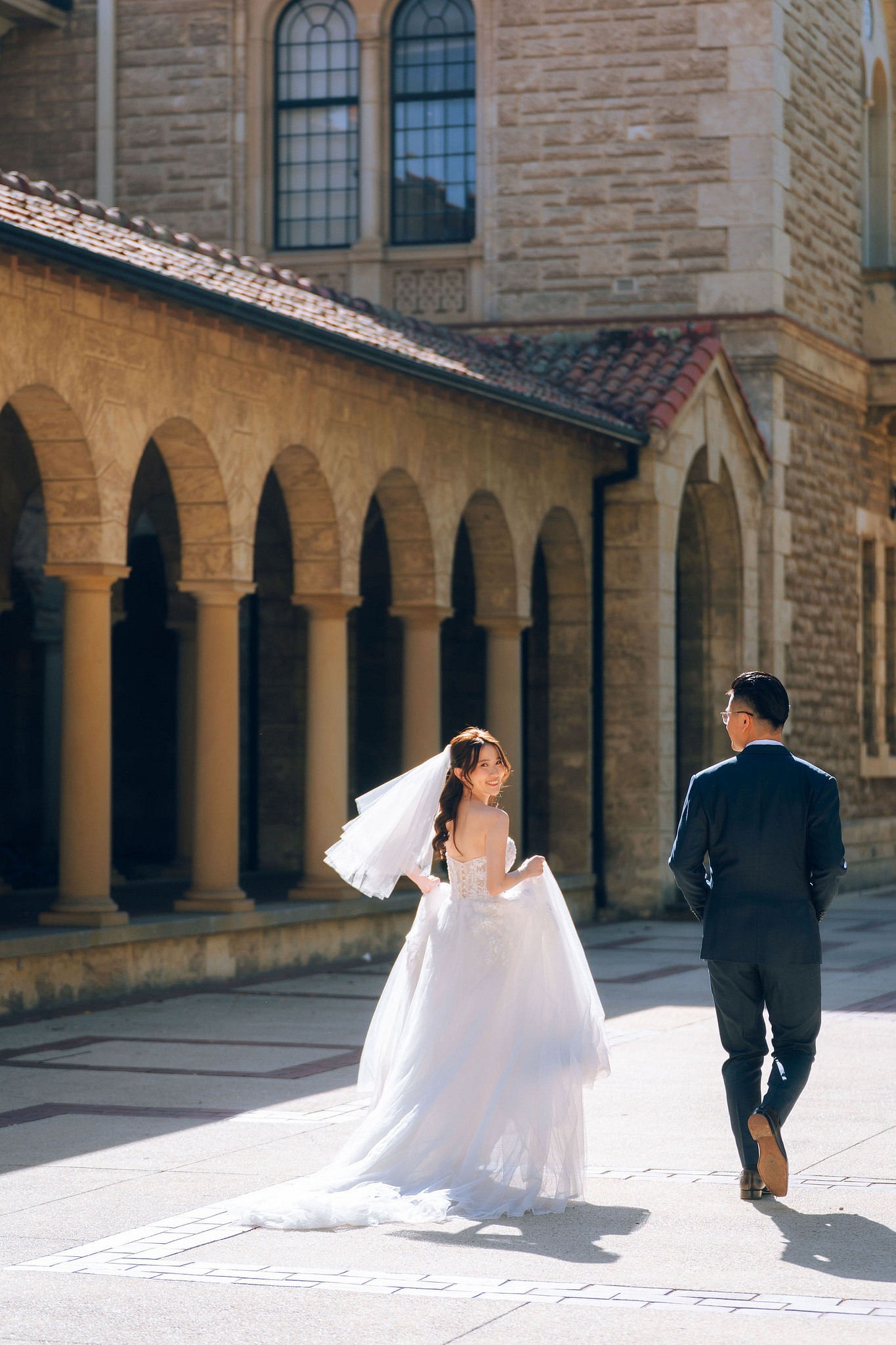 Perth Pre-Wedding Photoshoot | Lancelin, State Buildings & UWA at University of Western Australia pre-wedding photo