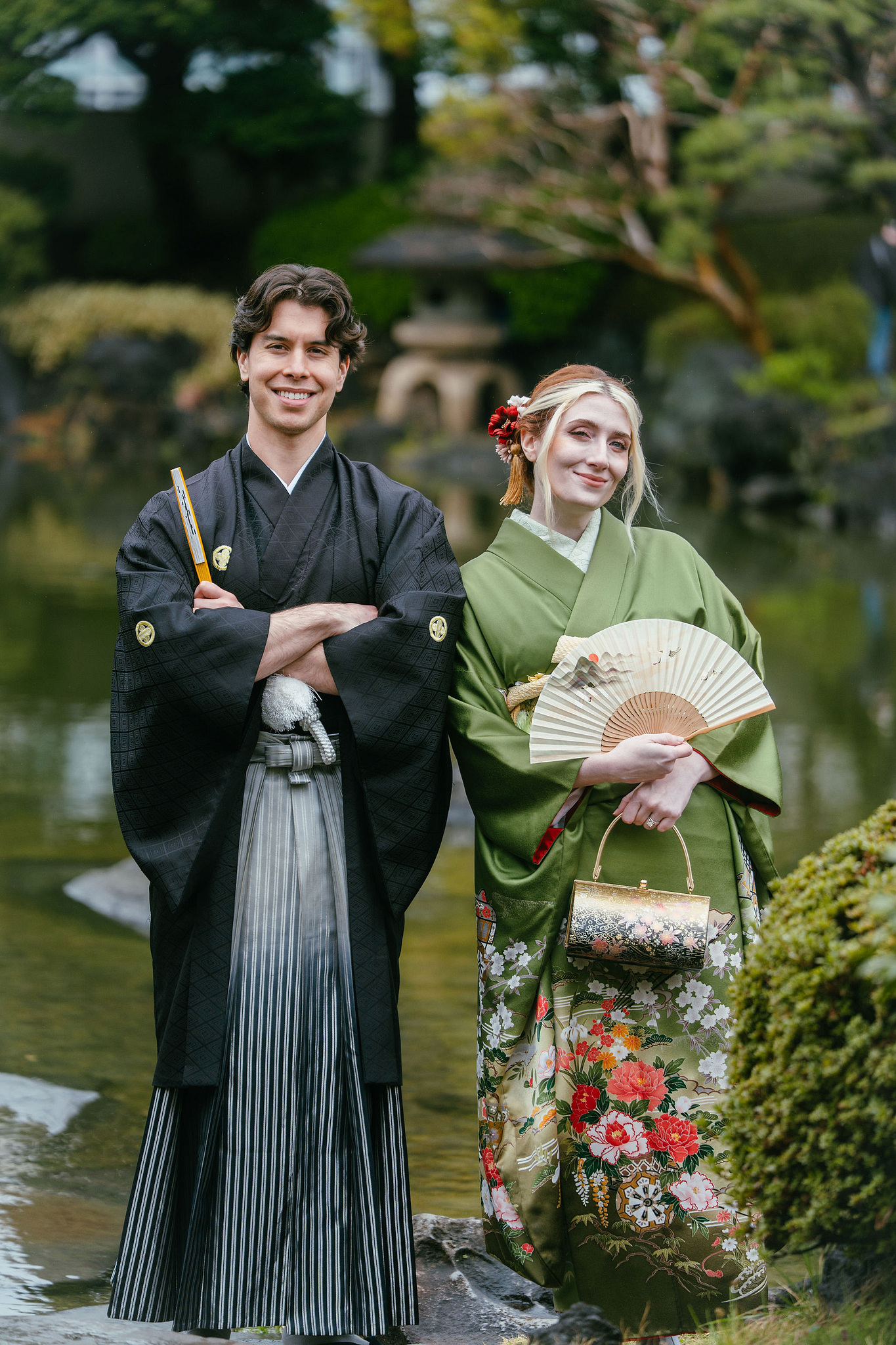 Tokyo & Mt. Fuji Pre-Wedding Photoshoot | Tokyo Garden Shrine, Lake Kawaguchiko & Shinjuku Street at Tokyo Garden Shrine pre-wedding photo