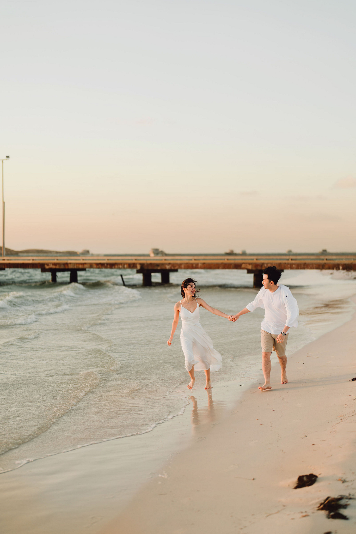 Perth Pre-Wedding Photoshoot | Fremantle, Lancelin, UWA & Coogee Beach at Coogee Beach pre-wedding photo