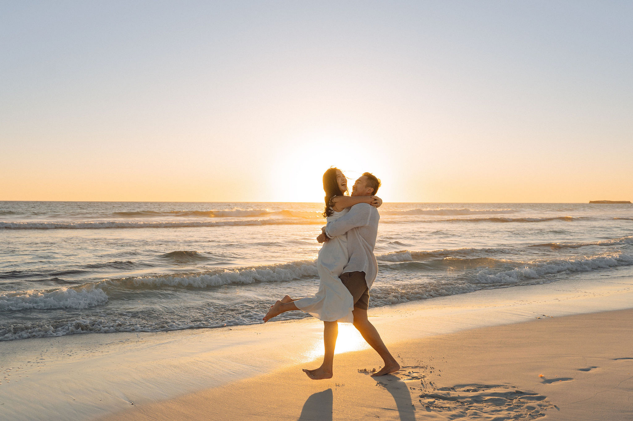 Perth Pre-Wedding Photoshoot | Bell Rapids, Lancelin & Trigg Beach at Trigg Beach pre-wedding photo