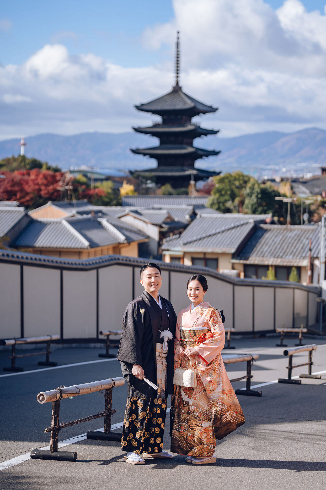 Kyoto Pre-Wedding Photoshoot | Historic Pagoda Streets & Nara Grasslands at Historic Kyoto Streets & Pagoda pre-wedding photo