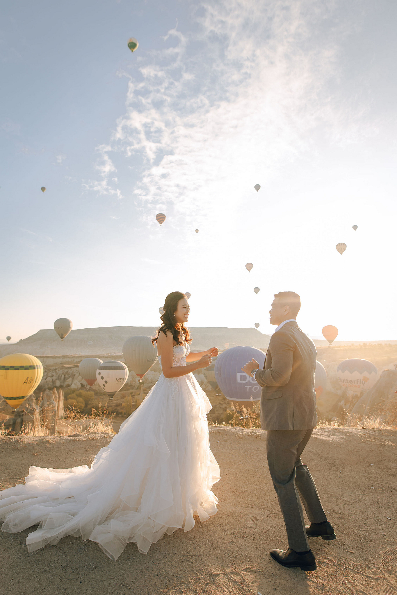 Cappadocia Pre-Wedding Photoshoot | Love Valley, Canyon, Lunar Cappadocian Hotel & Lake Tuz at Valley pre-wedding photo