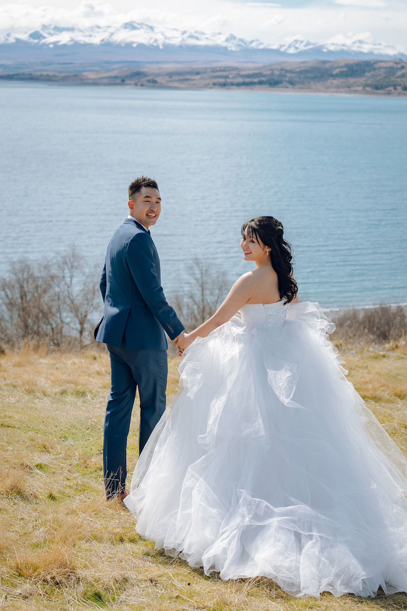New Zealand Pre-Wedding Photoshoot | Lake Tekapo, Mount Cook, Tasman Glacier & Lake Wakatipu at Lake Tekapo pre-wedding photo