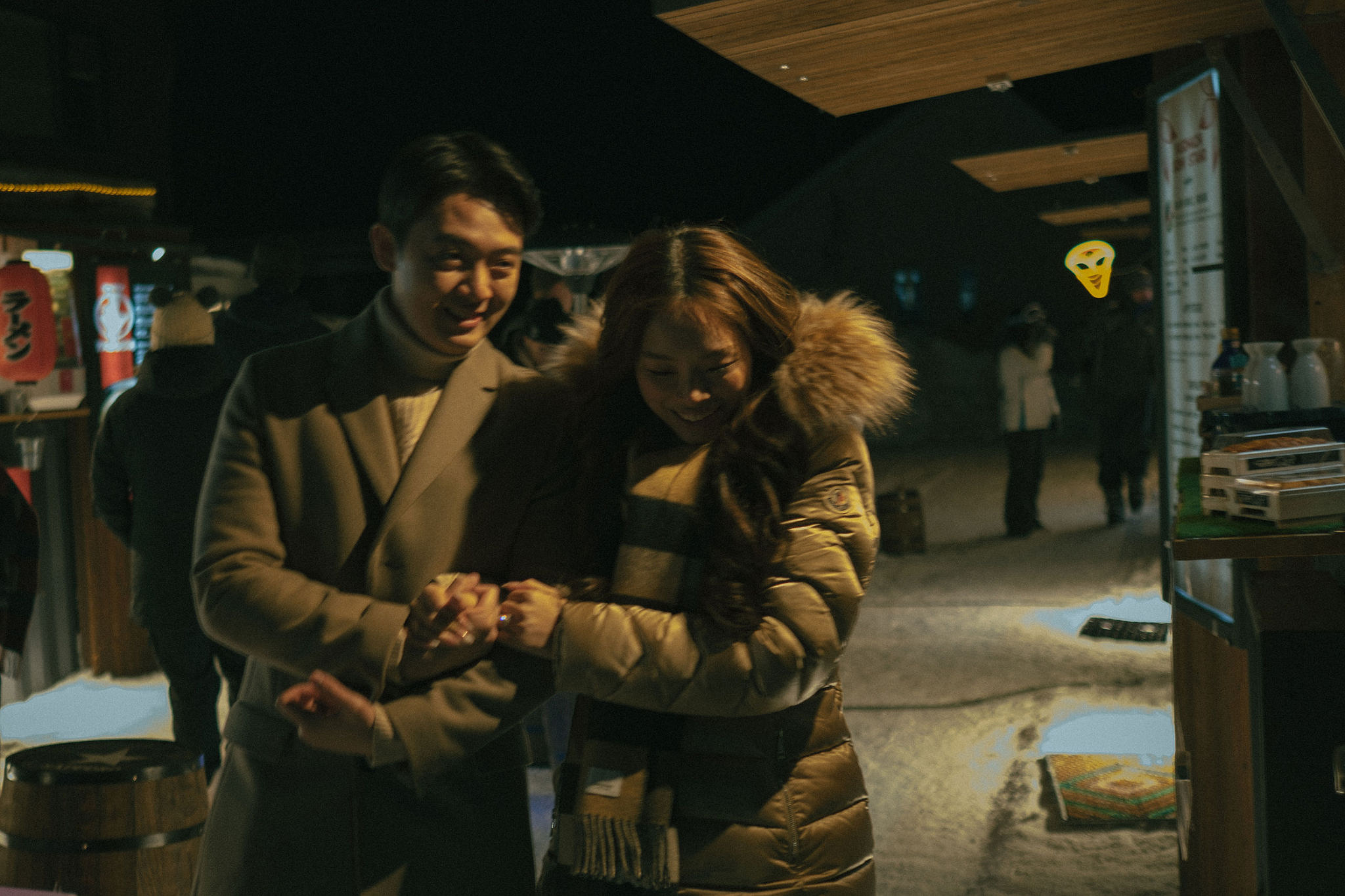 Hokkaido Pre-Wedding Photoshoot | Birch Forest, Rusutsu Resort & Hirafu Village at Hirafu Village pre-wedding photo
