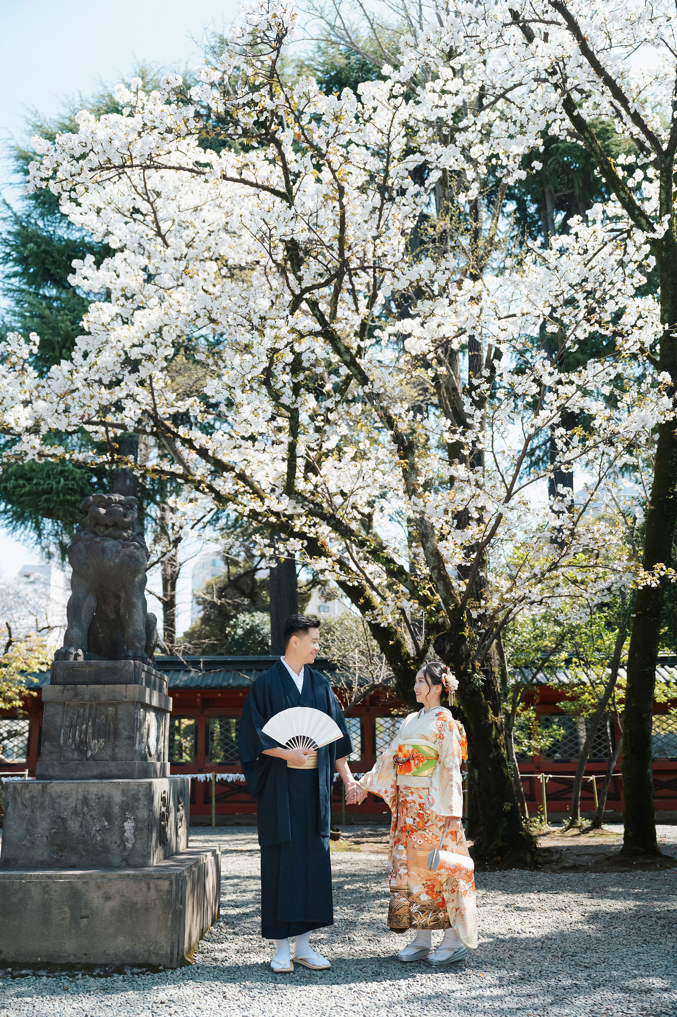 Tokyo & Mt Fuji Pre-Wedding Photoshoot | Tokyo Shrine, Chureito Pagoda & Lake Kawaguchiko at Tokyo Shrine pre-wedding photo