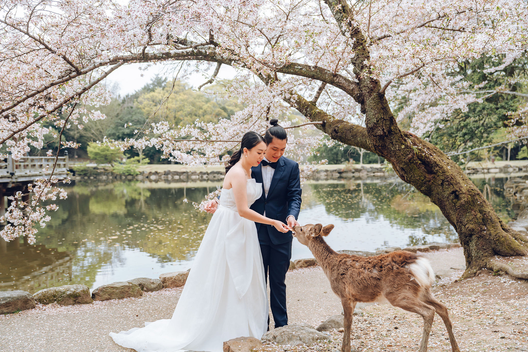 Kyoto Pre-Wedding Photoshoot | Historic Higashiyama Streets, Keage Incline & Nara Park at Keage Incline & Kamo Riverbanks pre-wedding photo